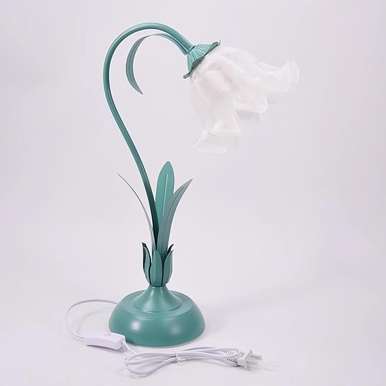 Lily of the Valley Table Lamp | Gold-Tone Metal & Glass | 30cm Diameter