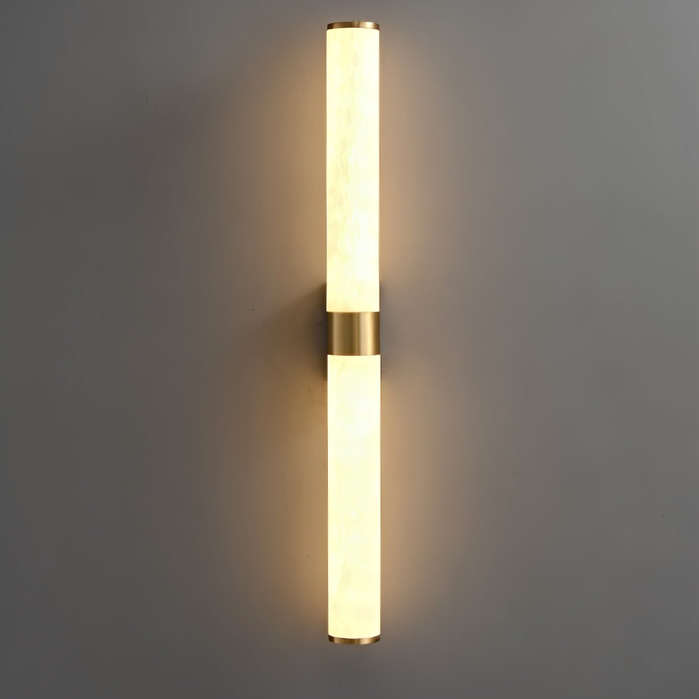 Line Alabaster Wall Light | Brass & Alabaster | White