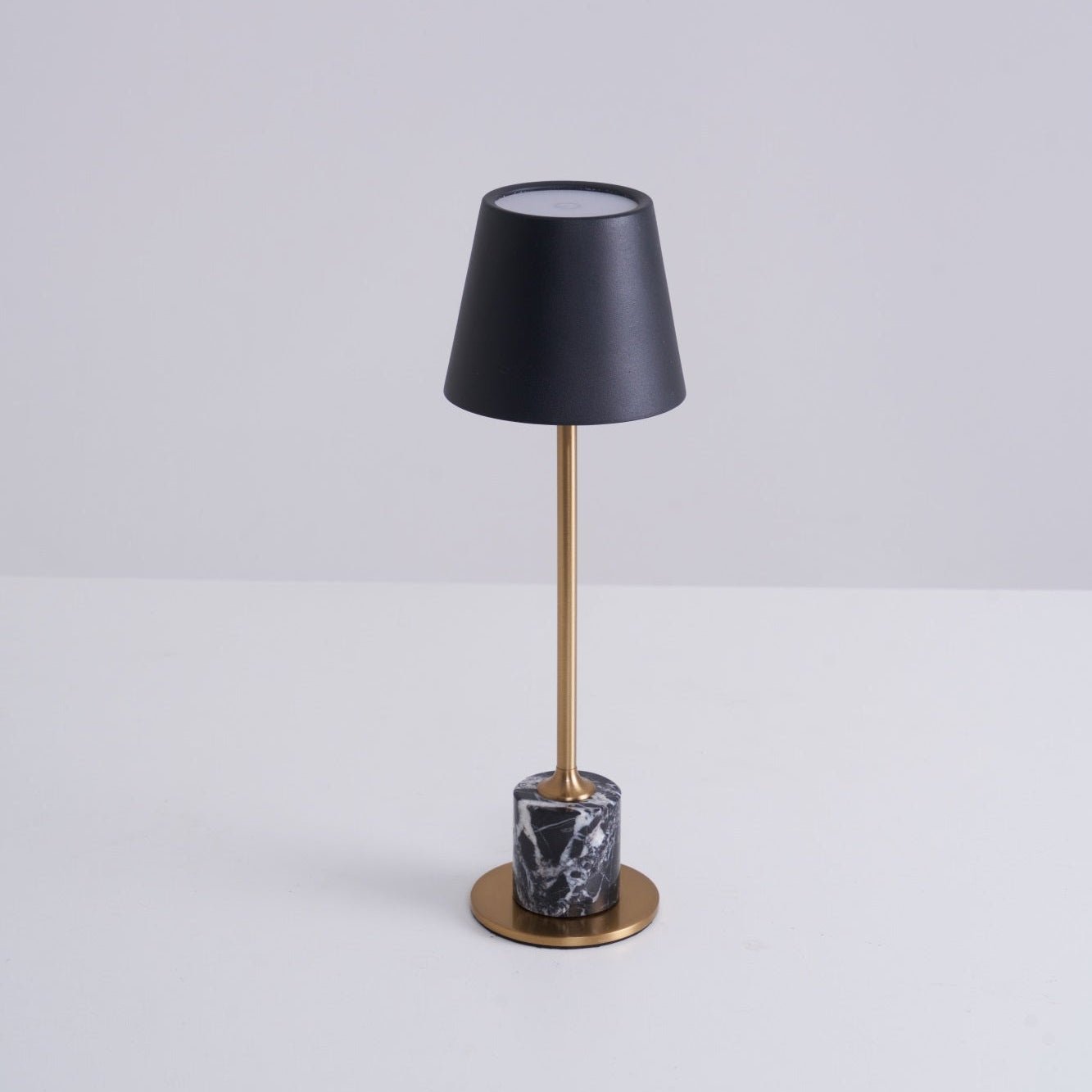 Lirio Mini Table Lamp | Marble Base | Black and Gold