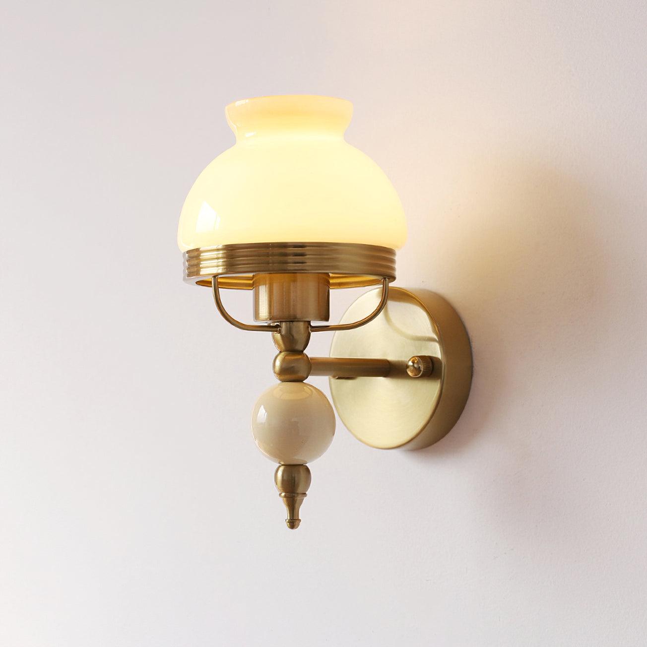 Loa Glass Wall Lamp | Iron & Glass | Gold, Beige or Pink