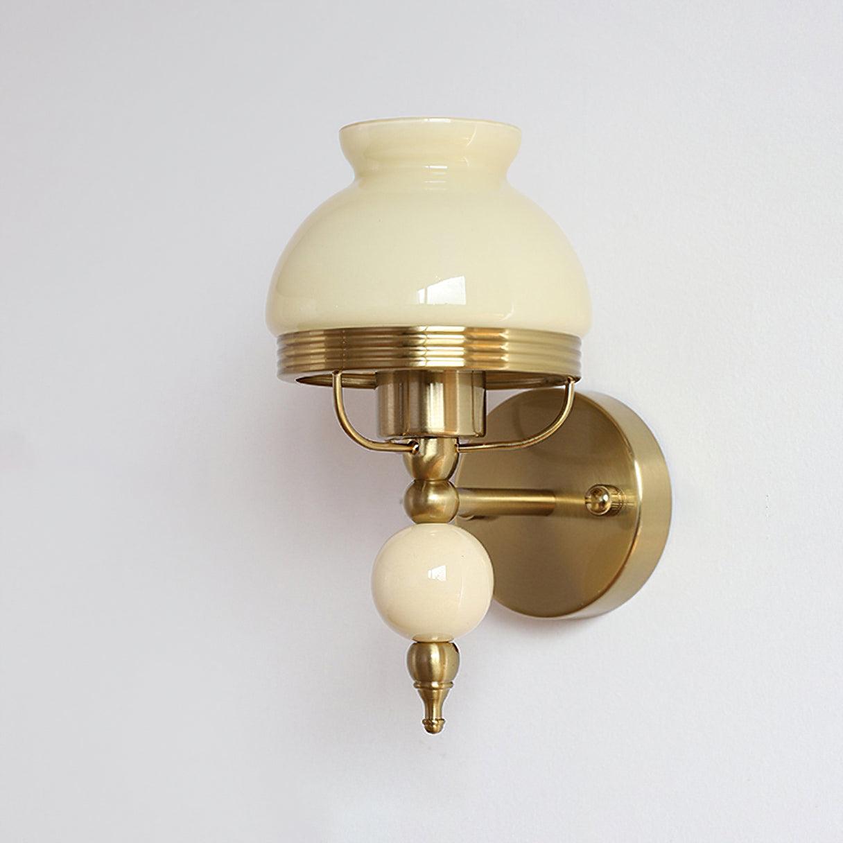 Loa Glass Wall Lamp | Iron & Glass | Gold, Beige or Pink