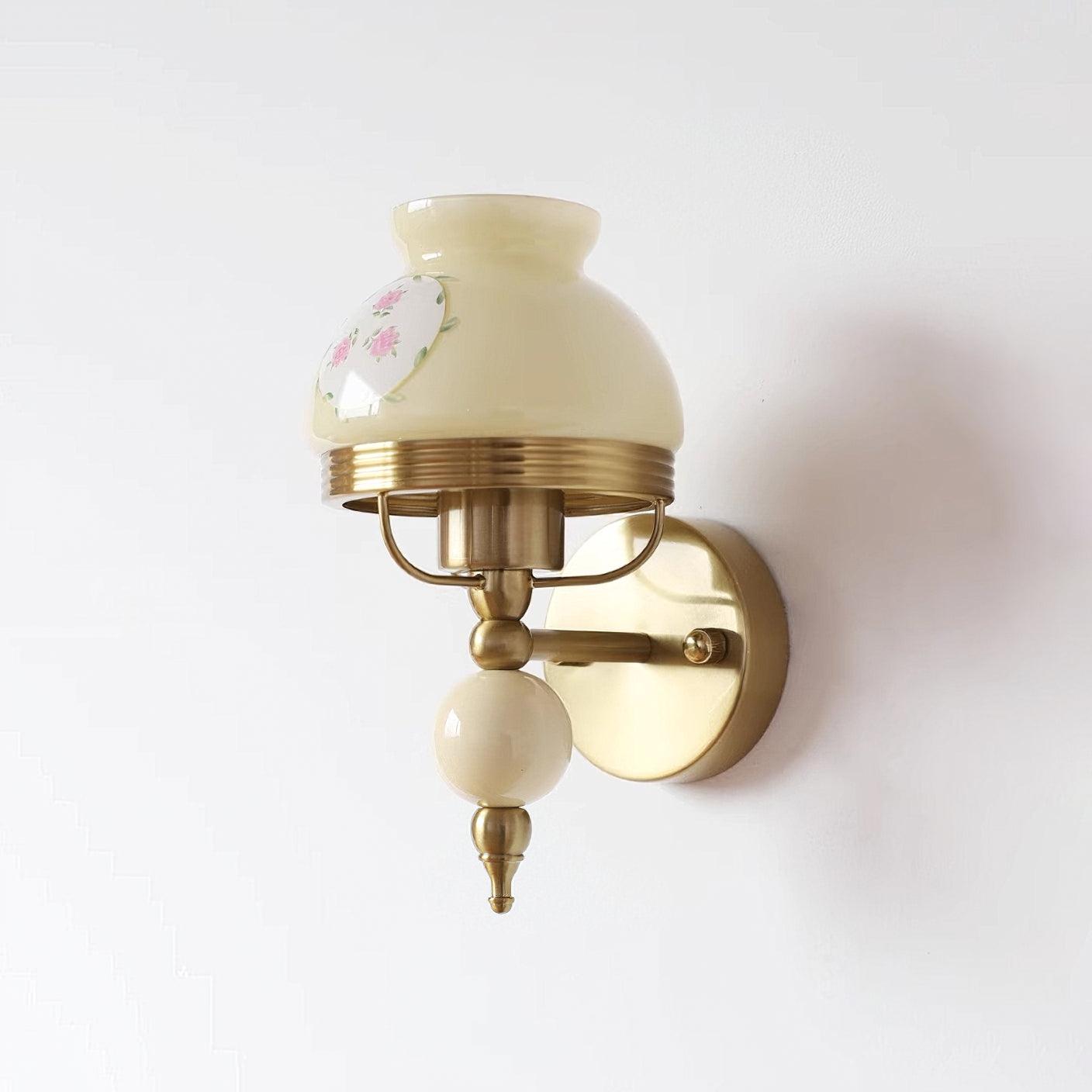 Loa Glass Wall Lamp | Iron & Glass | Gold, Beige or Pink