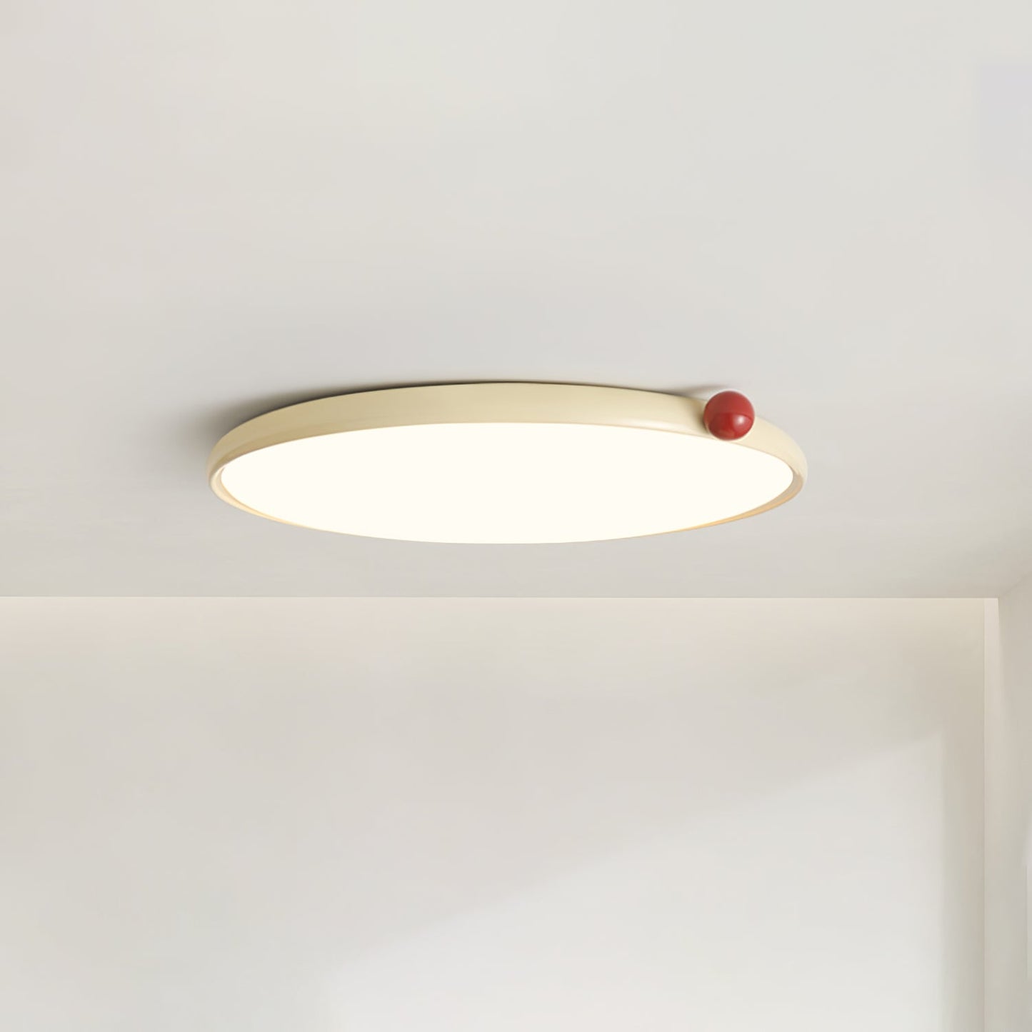 Lola Ceiling Lamp | Round Design | Red Accents