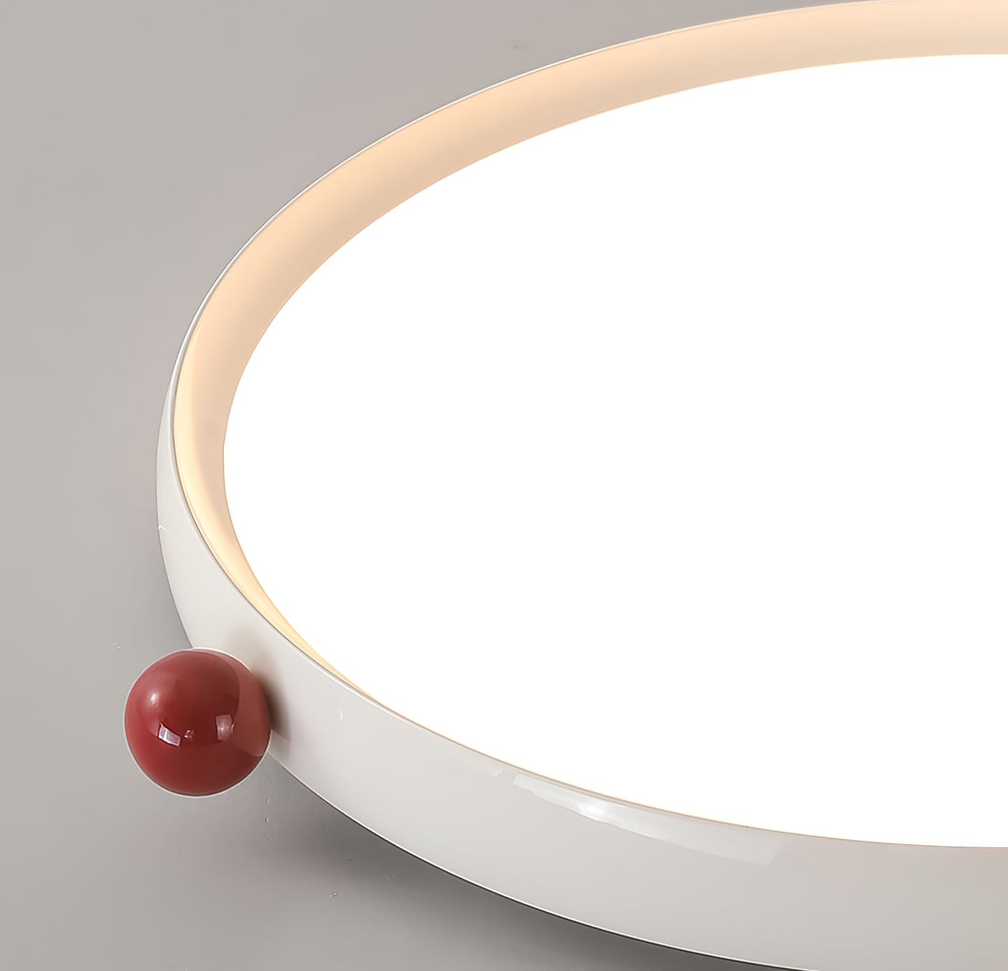 Lola Ceiling Lamp | Round Design | Red Accents