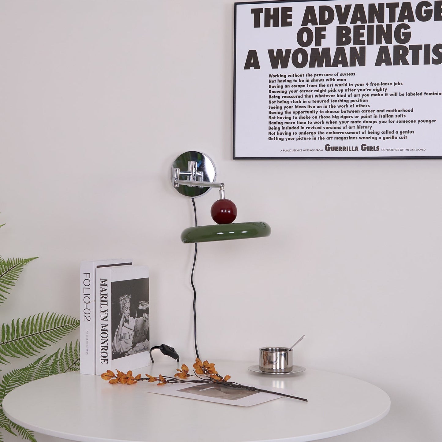 Lola Wall Lamp | Metal & Acrylic | Chrome or Green Finish