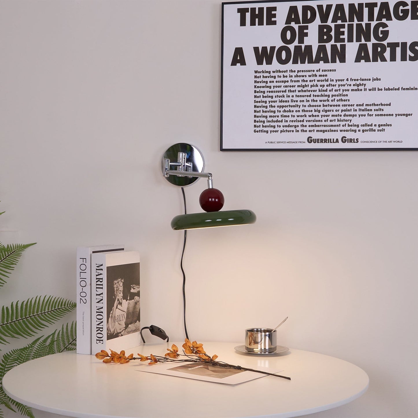 Lola Wall Lamp | Metal & Acrylic | Chrome or Green Finish