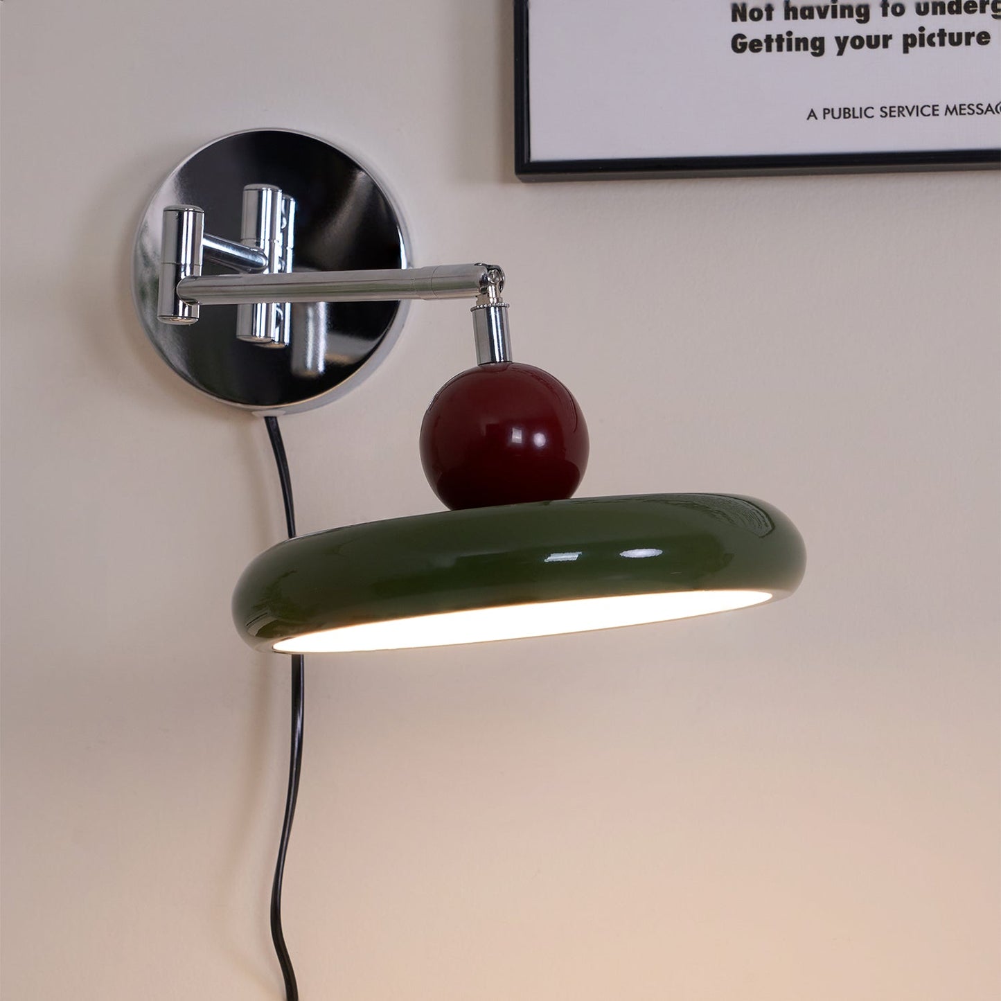Lola Wall Lamp | Metal & Acrylic | Chrome or Green Finish