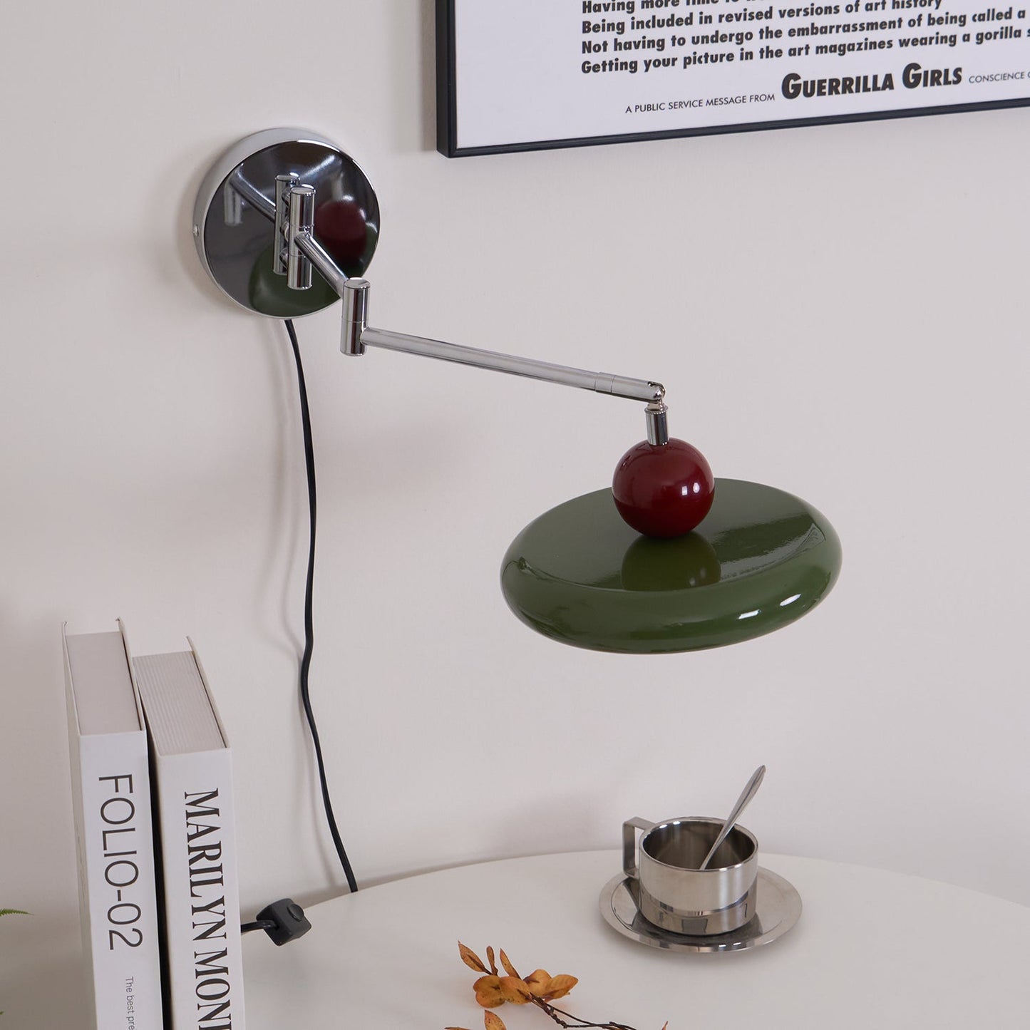 Lola Wall Lamp | Metal & Acrylic | Chrome or Green Finish