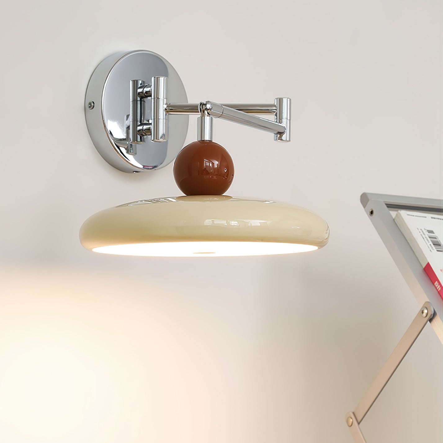 Lola Swing Arm Wall Lamp | Metal & Acrylic | Chrome or Green