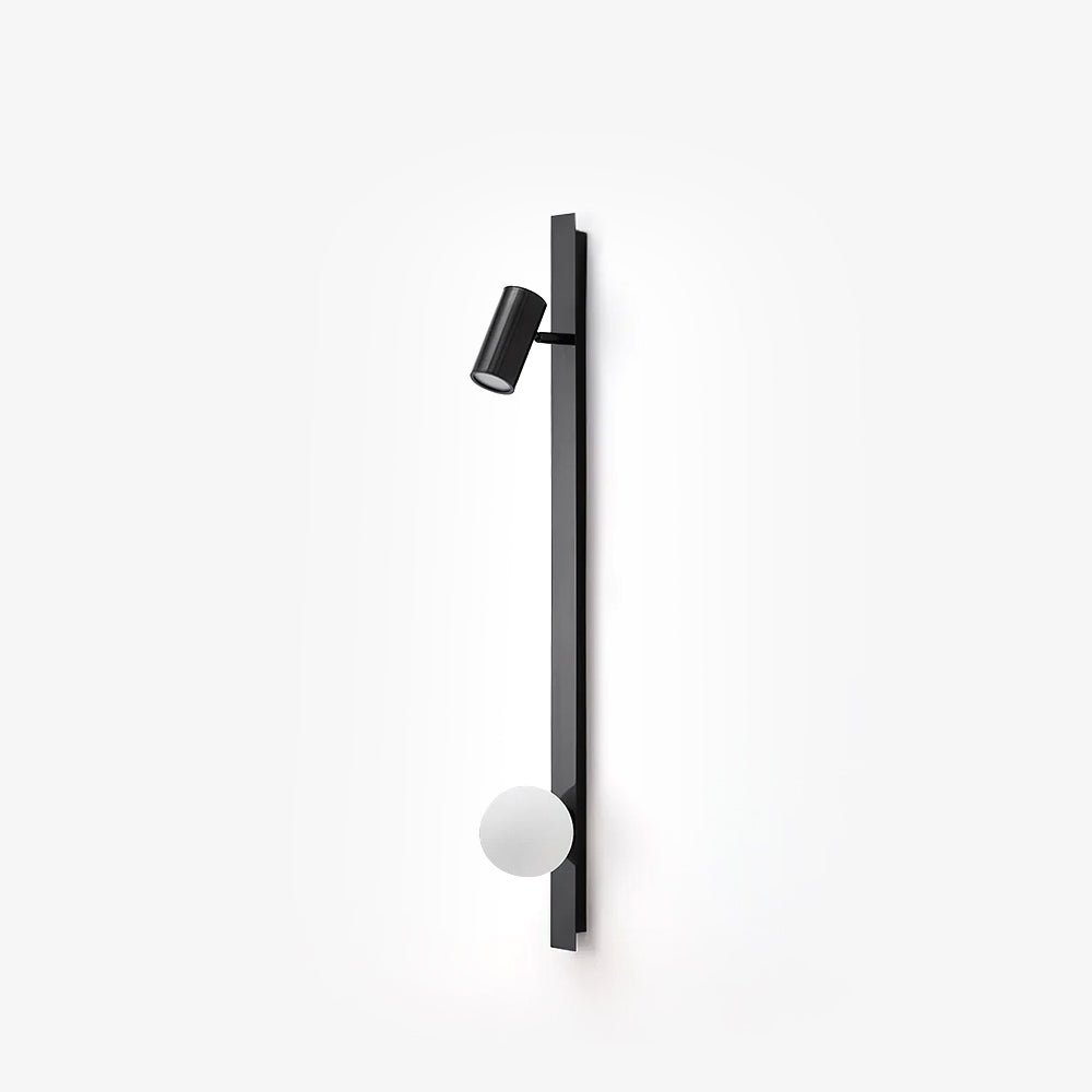 Long Arm Wall Light | Brass & Glass | White
