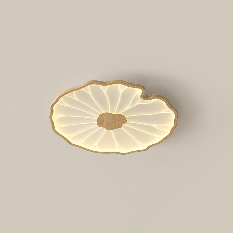 Lotus Leaf Ceiling Lamp | Acrylic | Walnut and Natural Wood
