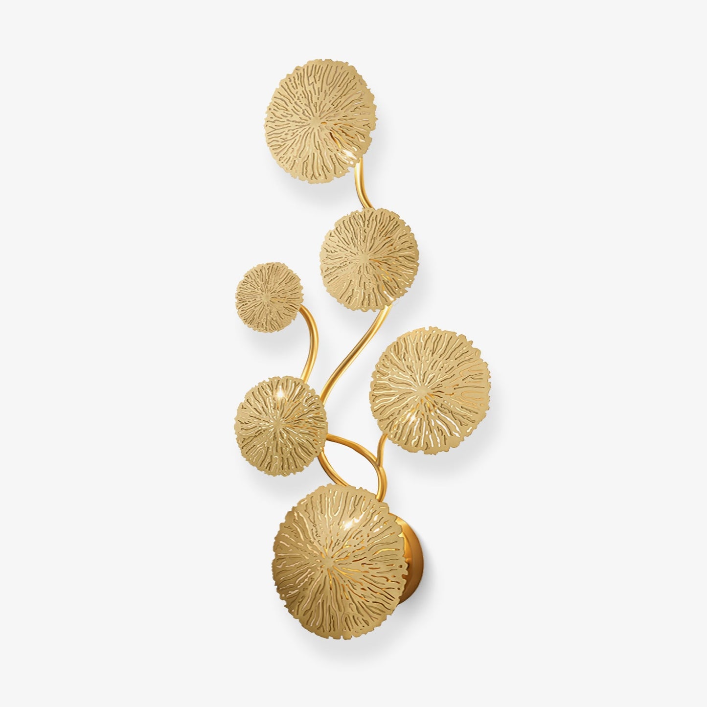 Lotus Leaf Wall Sconce | Brass | Gilded
