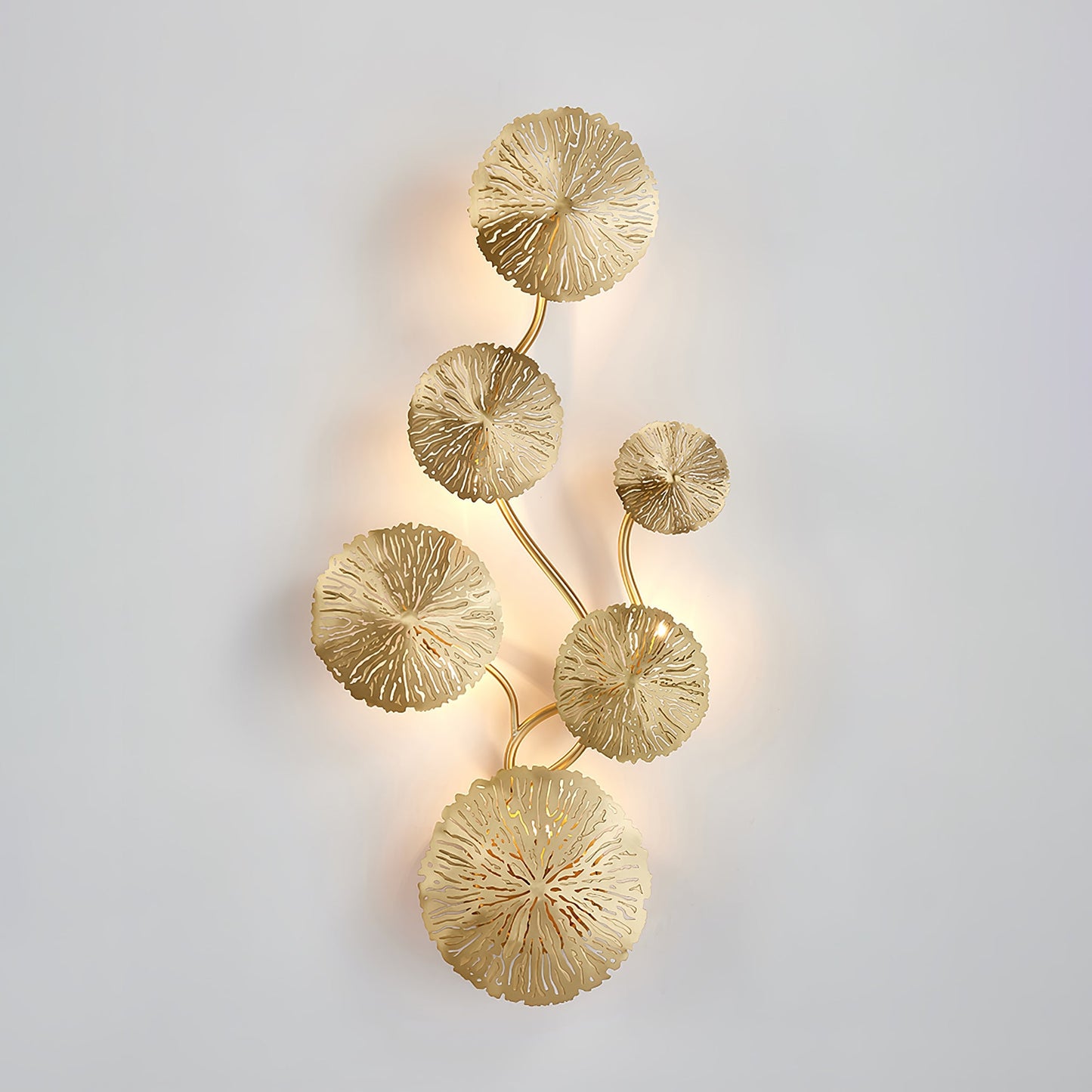 Lotus Leaf Wall Sconce | Brass | Gilded
