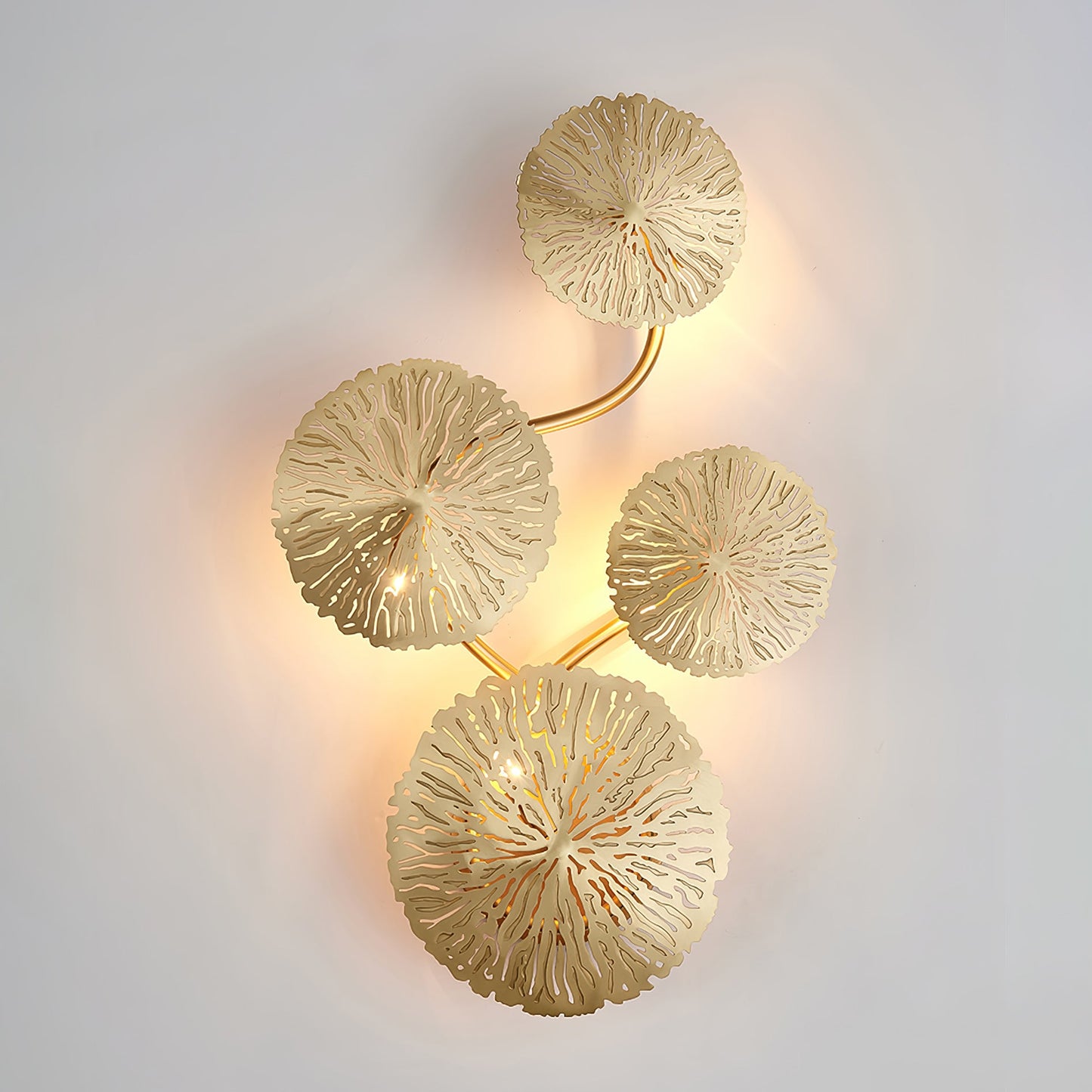 Lotus Leaf Wall Sconce | Brass | Gilded