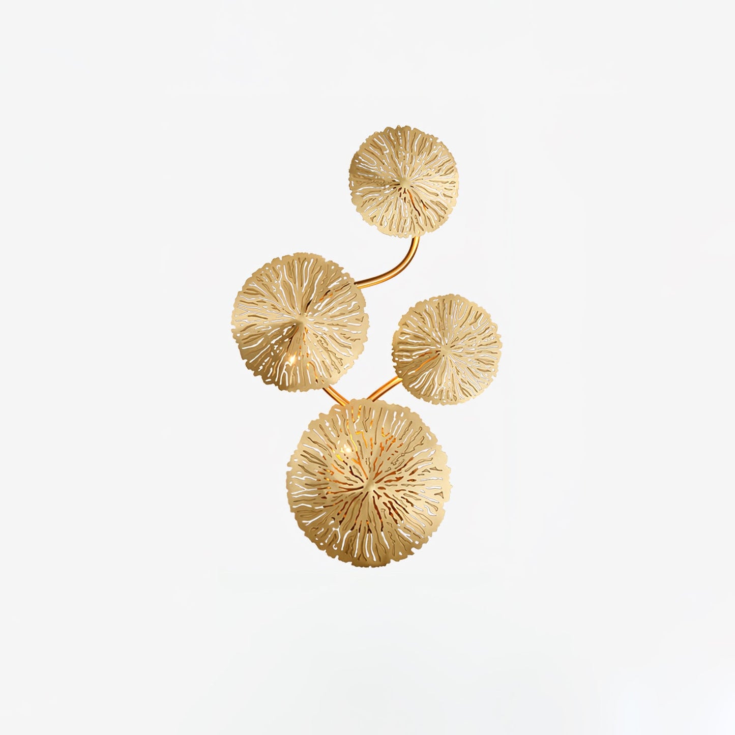 Lotus Leaf Wall Sconce | Brass | Gilded