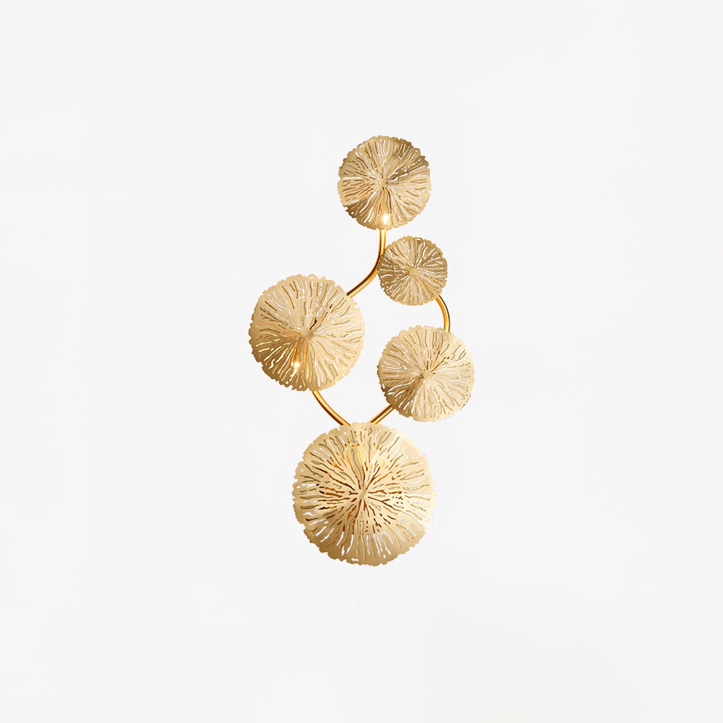 Lotus Leaf Wall Sconce | Brass | Gilded