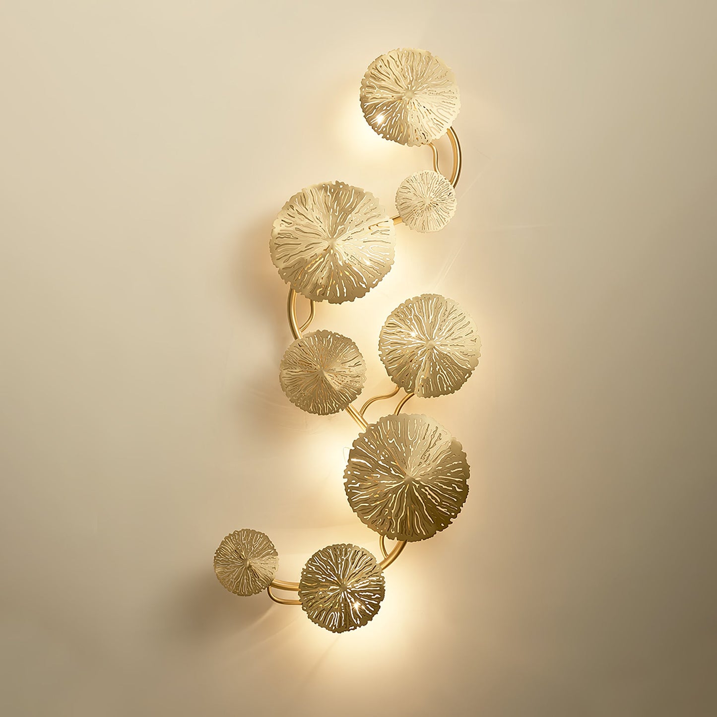 Lotus Leaf Wall Sconce | Brass | Gilded