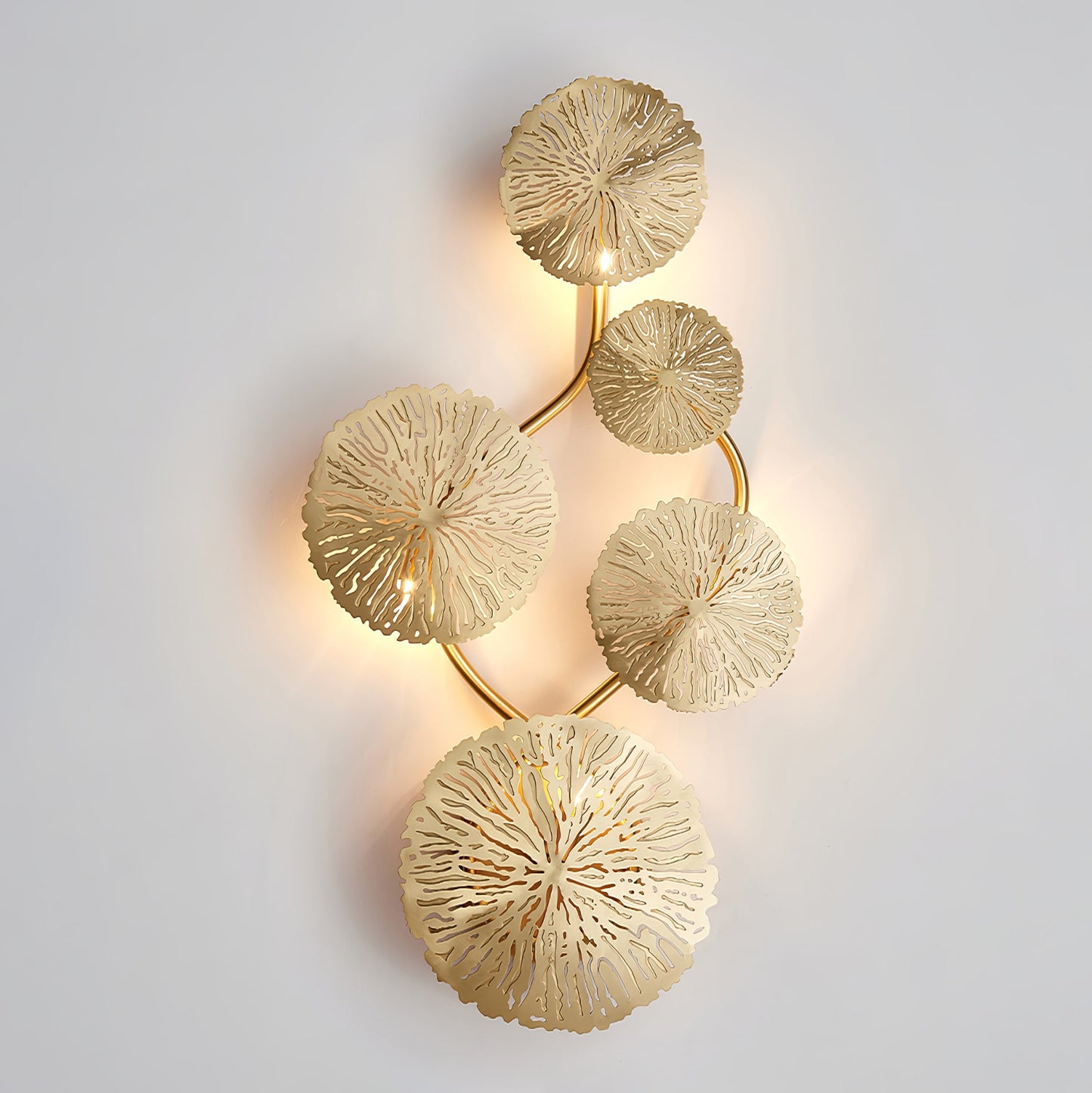 Lotus Leaf Wall Sconce | Brass | Gilded