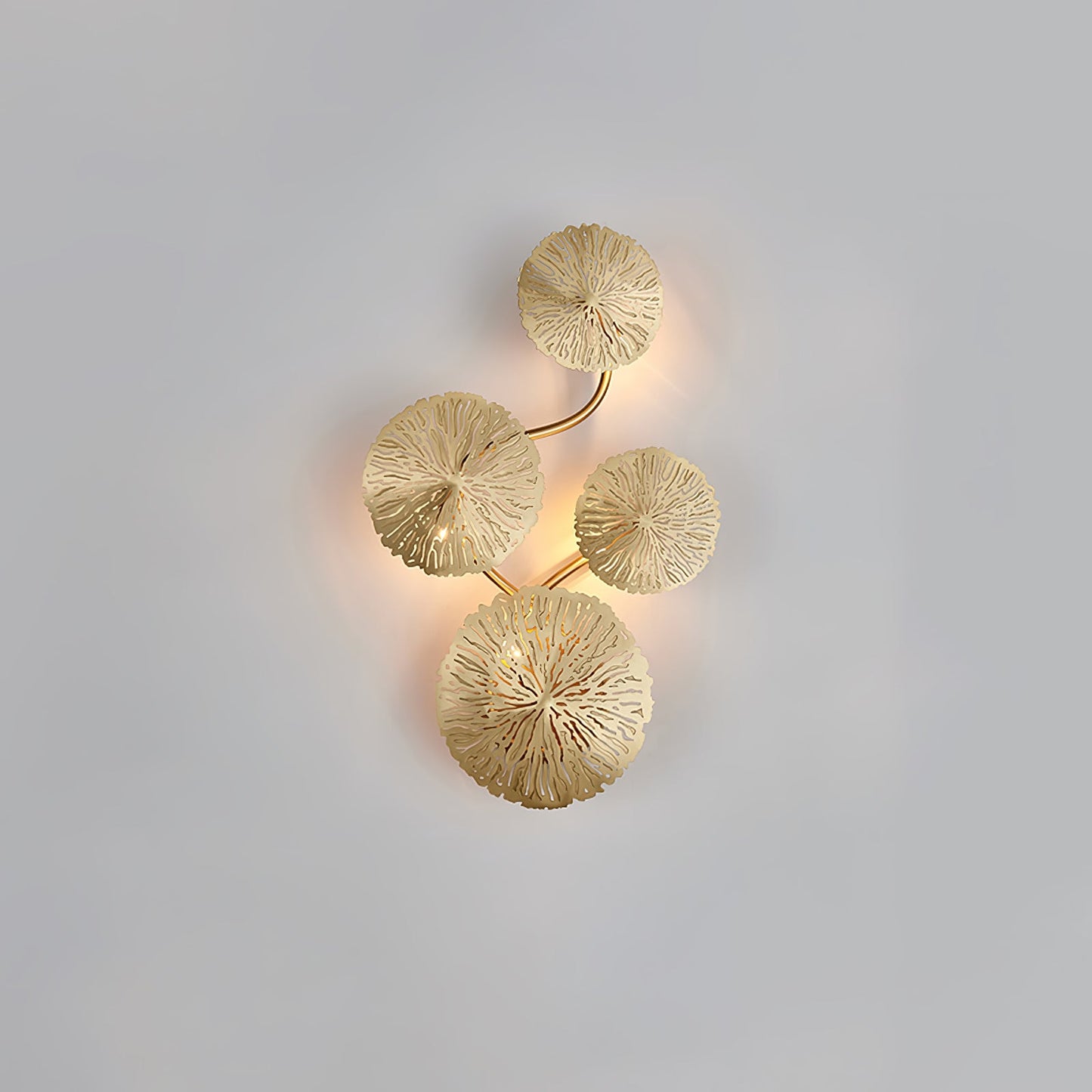 Lotus Leaf Wall Sconce | Brass | Gilded
