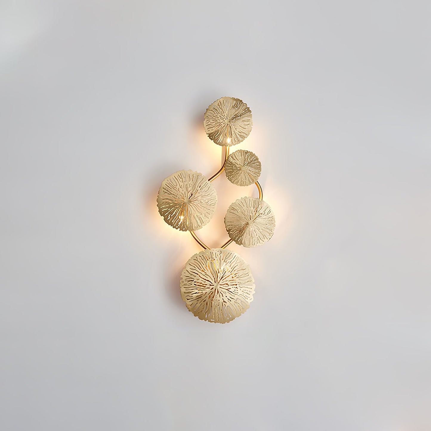 Lotus Leaf Wall Sconce | Brass | Gilded