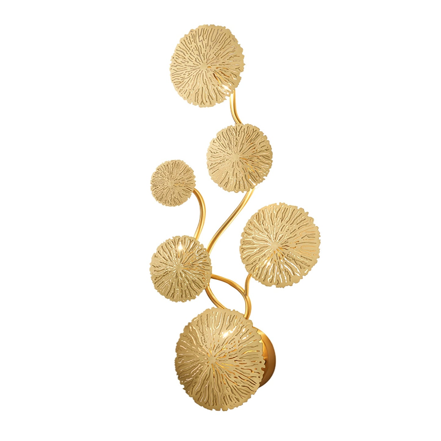 Lotus Leaf Wall Sconce | Brass | Gilded