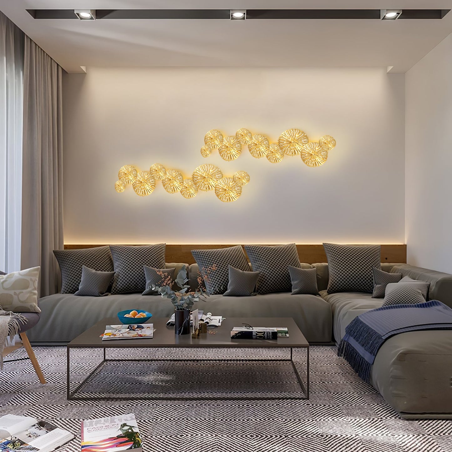 Lotus Leaf Wall Sconce | Brass | Gilded