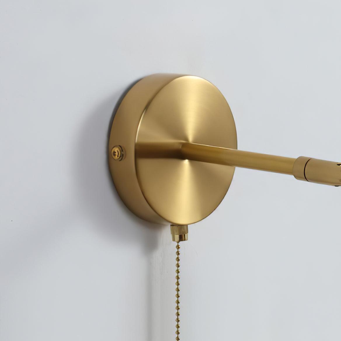 Lotus Rotatable Wall Lamp | Gold Finish | White Glass Shade