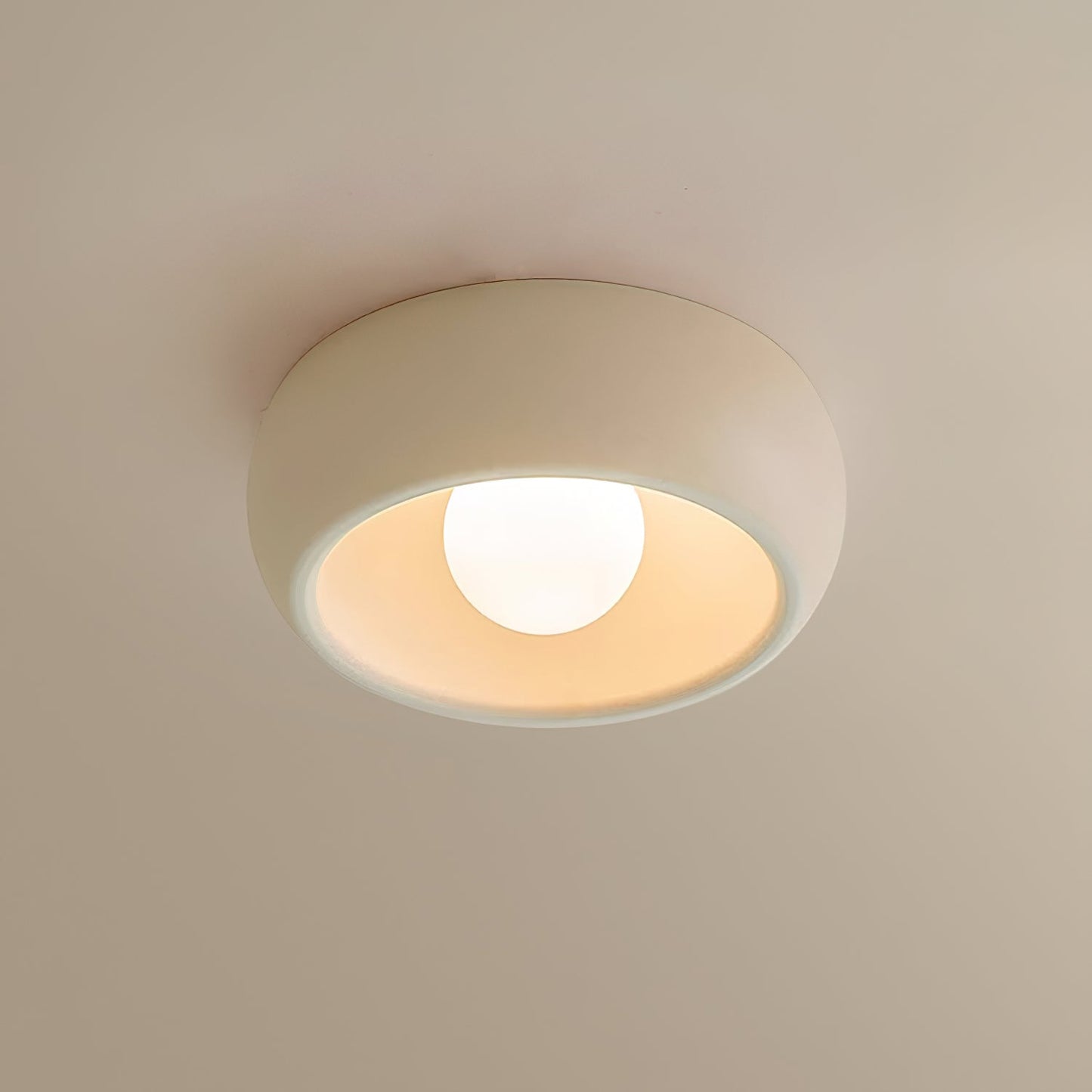 Louis Round Ceiling Light | Metal & Glass | Red, Grey, Beige