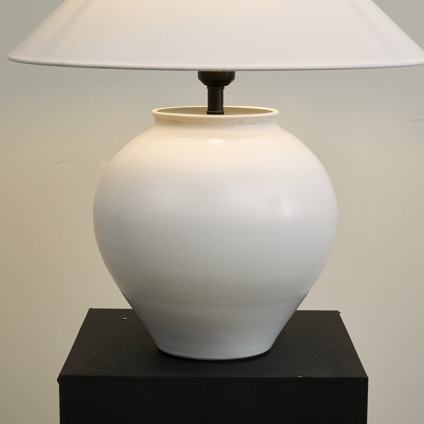 Luma Table Lamp | Ceramic & Fabric | White