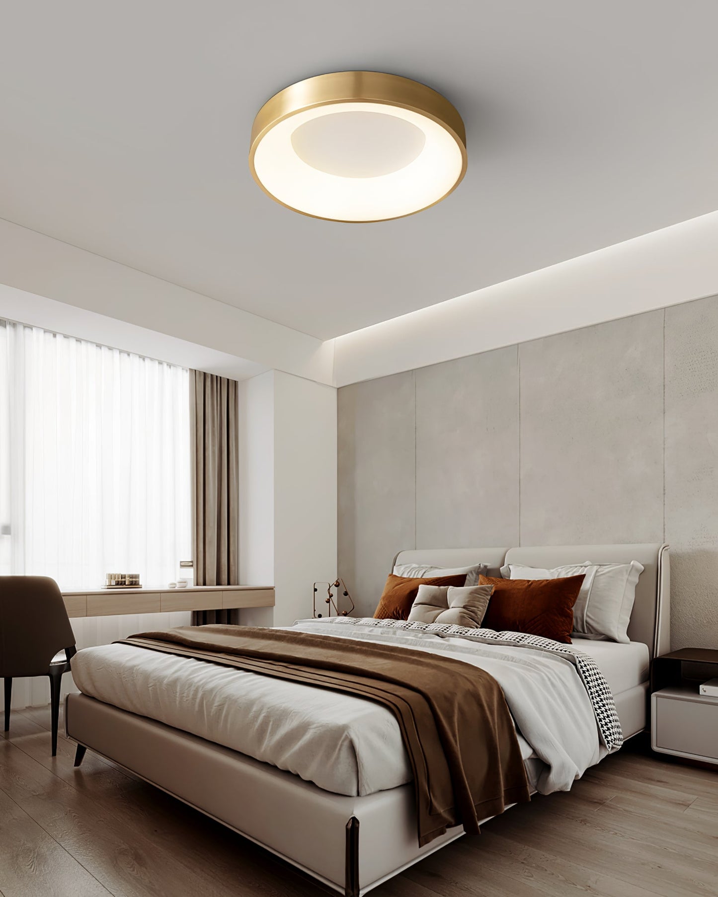 Lumenia Ceiling Light | Brass & Acrylic | Modern Design