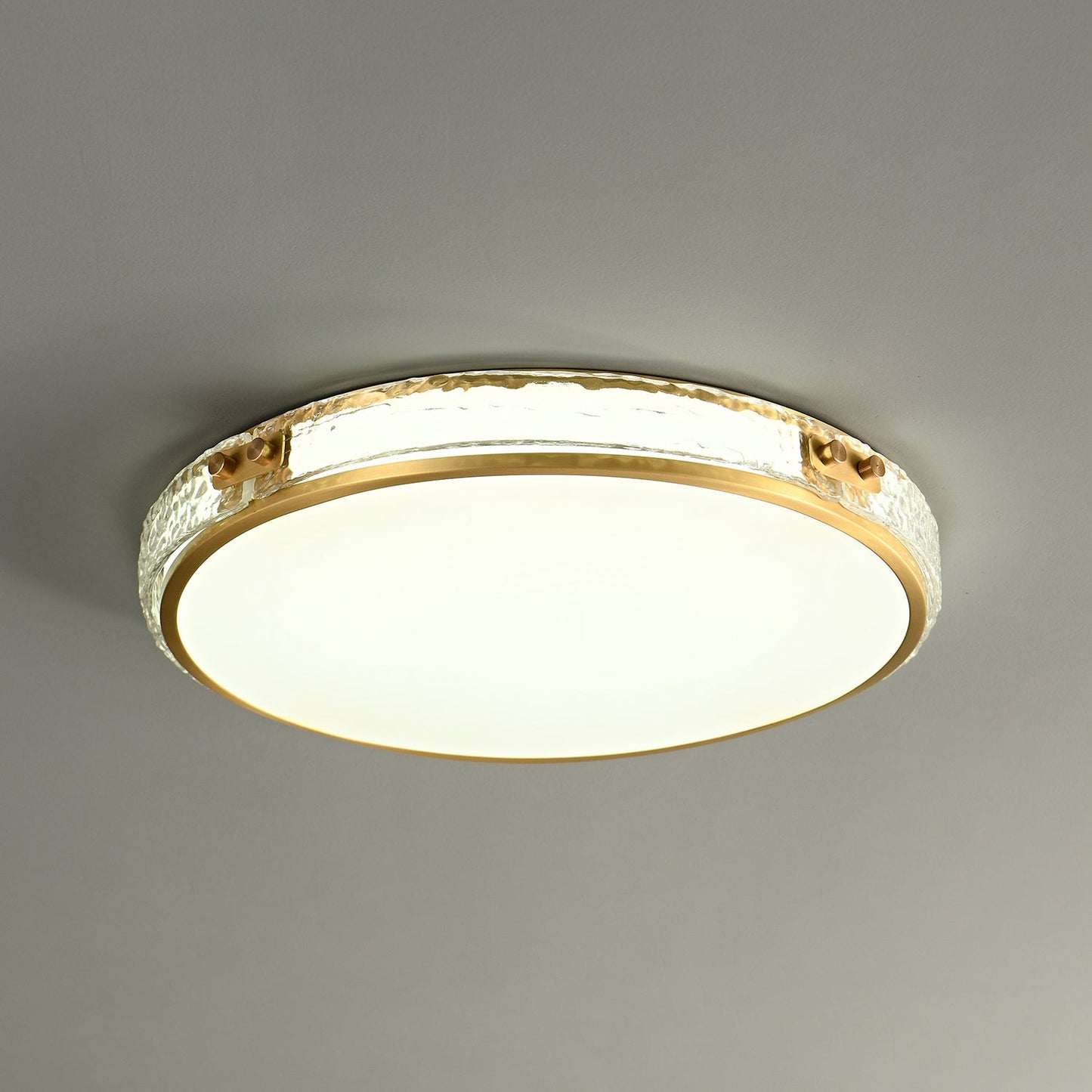 Luminara Ceiling Lamp | Brass & Glass | White Shade