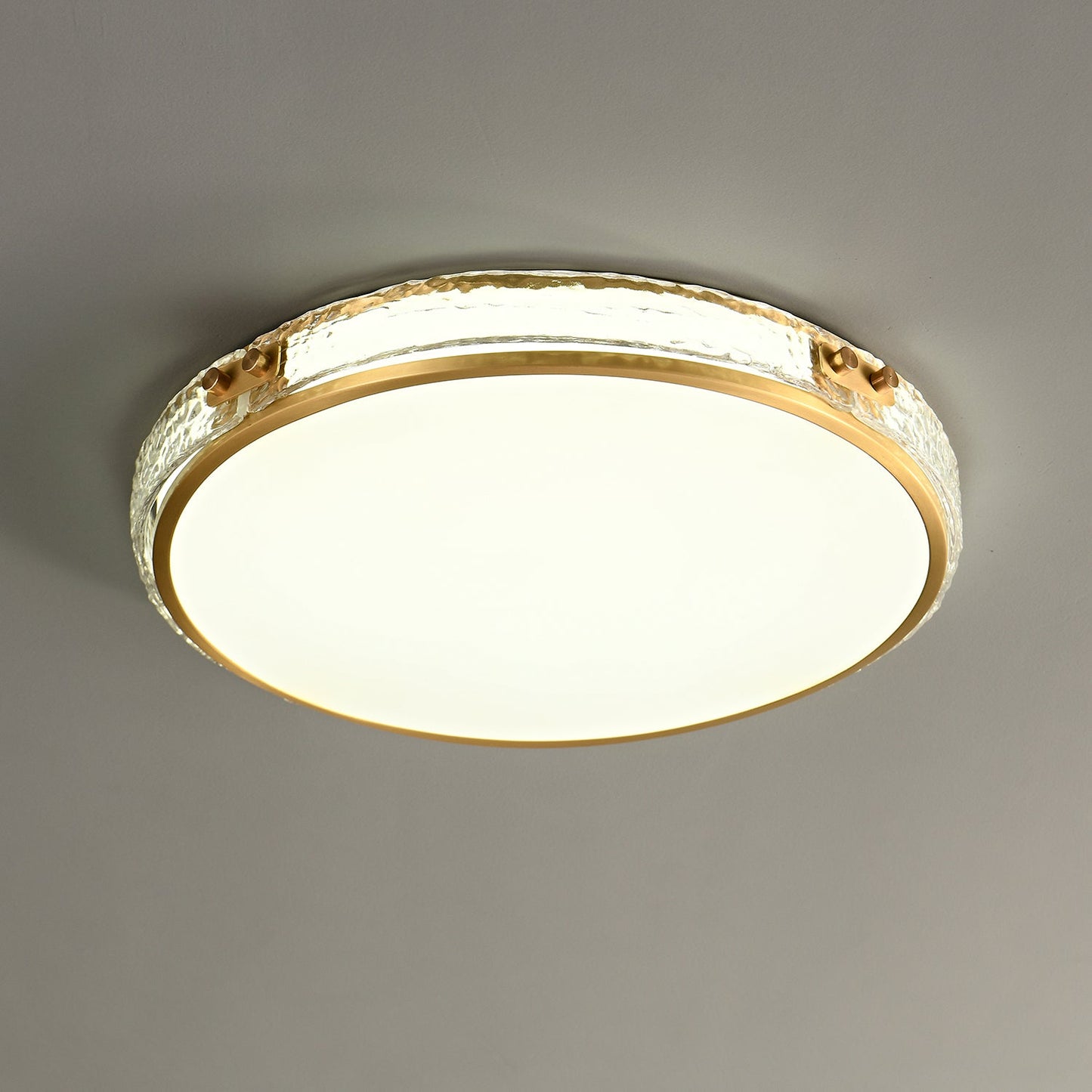 Luminara Ceiling Lamp | Brass & Glass | White Shade