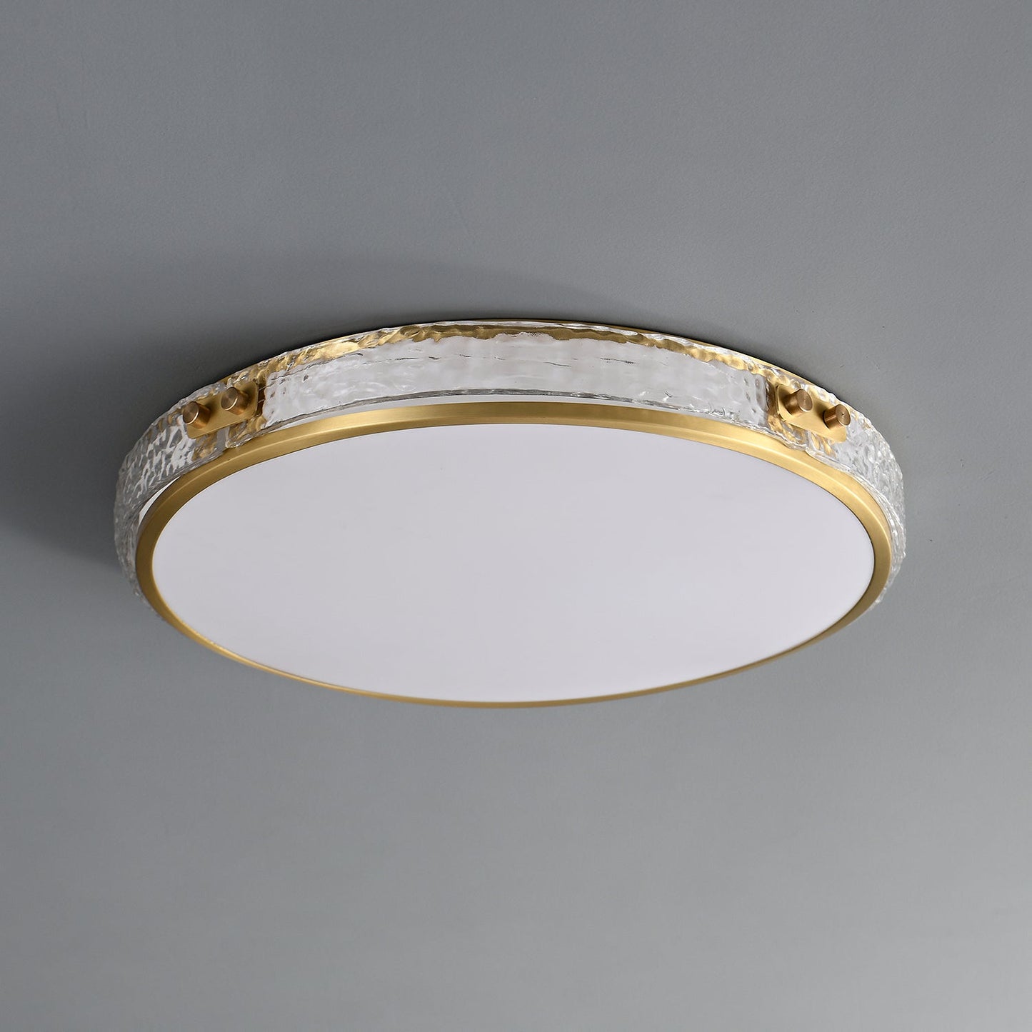 Luminara Ceiling Lamp | Brass & Glass | White Shade