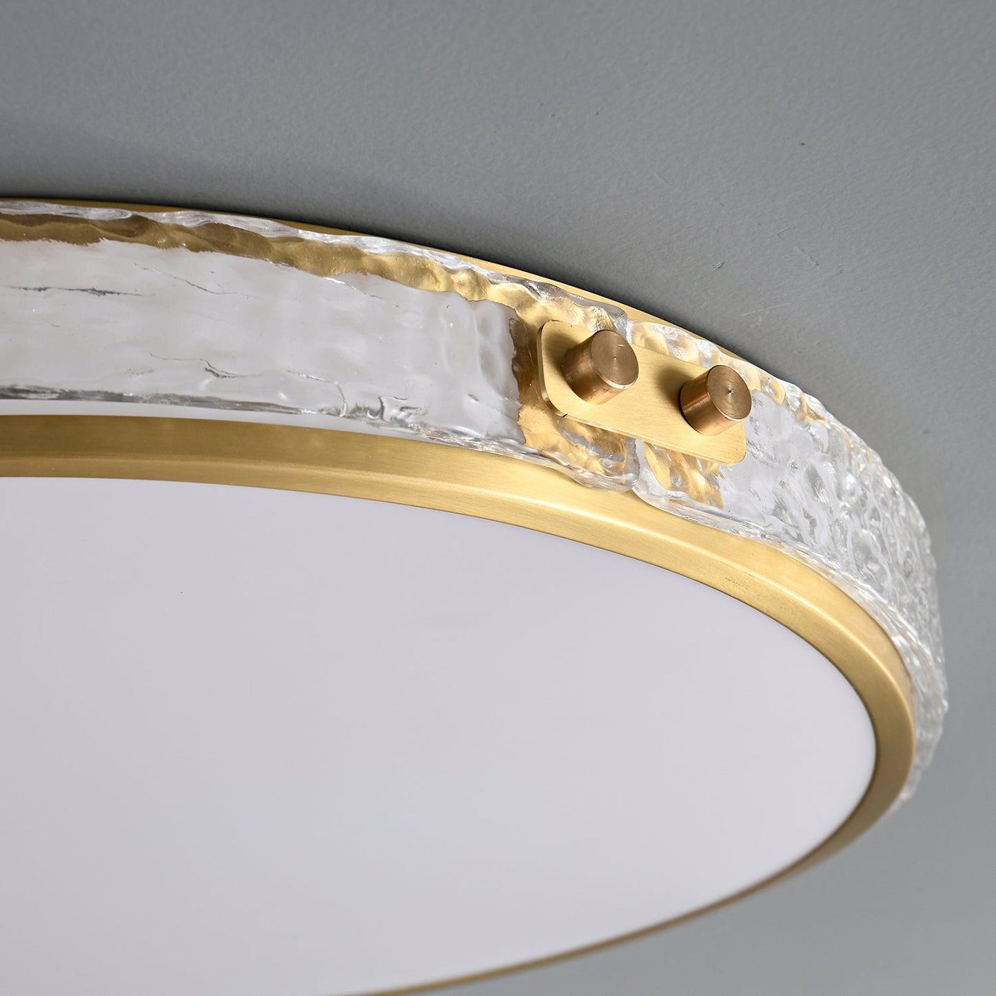 Luminara Ceiling Lamp | Brass & Glass | White Shade