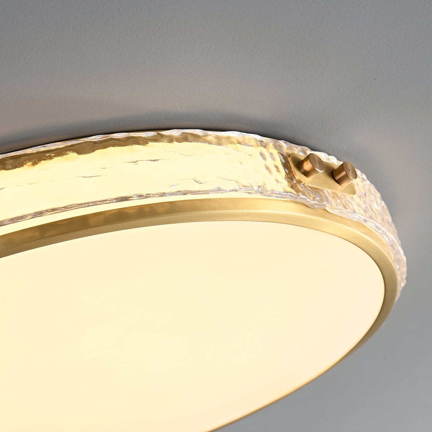 Luminara Ceiling Lamp | Brass & Glass | White Shade