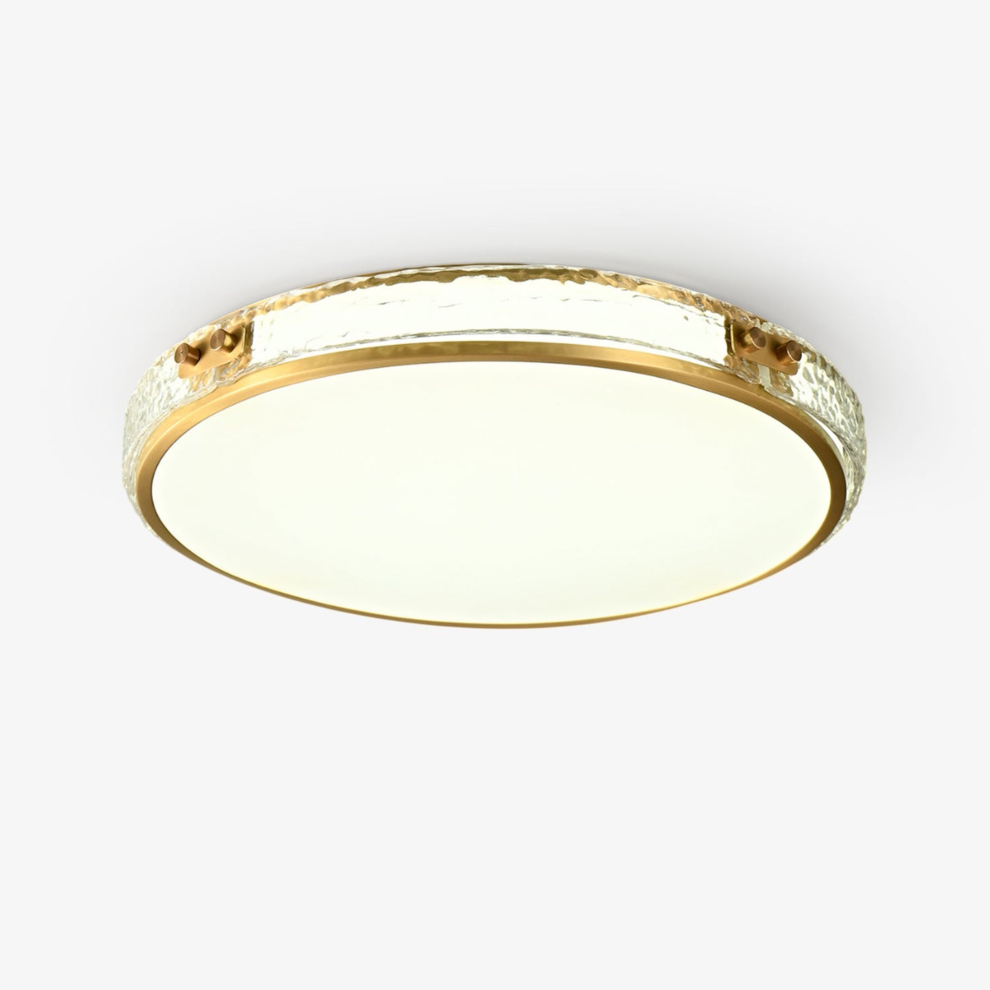 Luminara Ceiling Lamp | Brass & Glass | White Shade