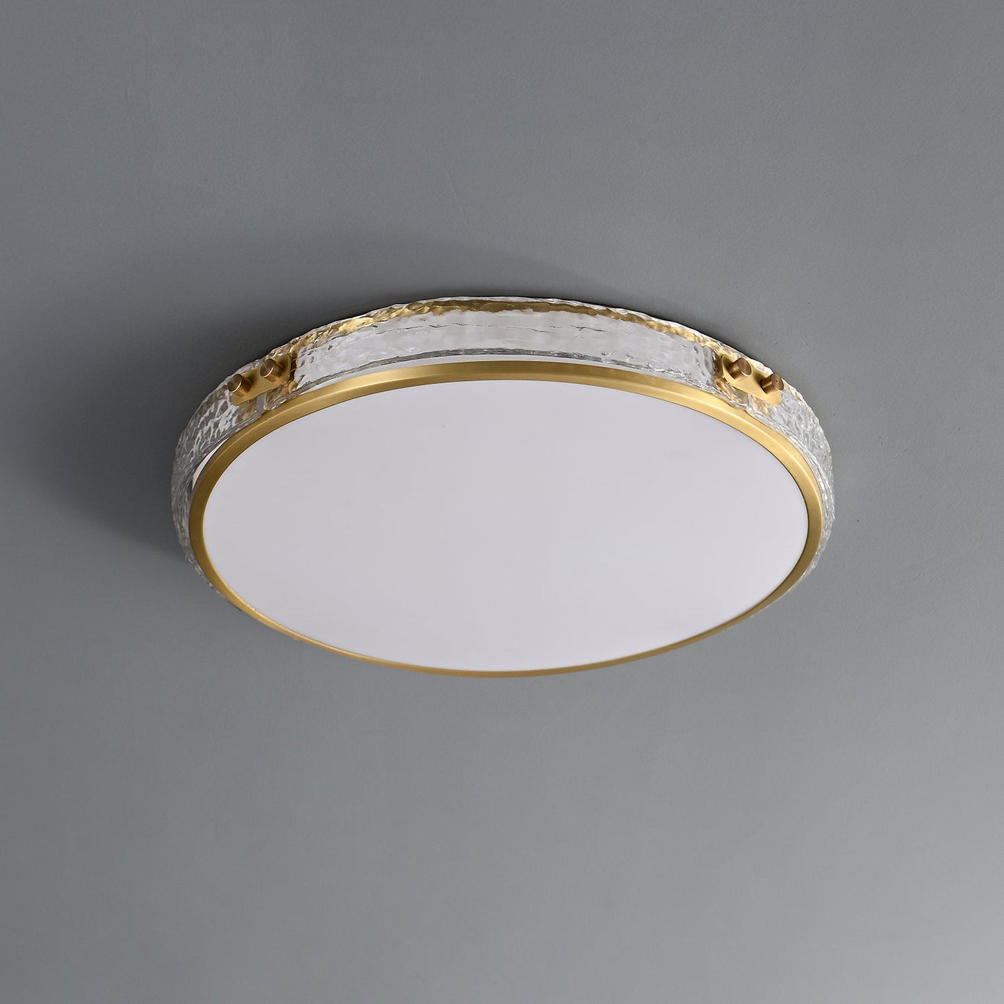 Luminara Ceiling Lamp | Brass & Glass | White Shade