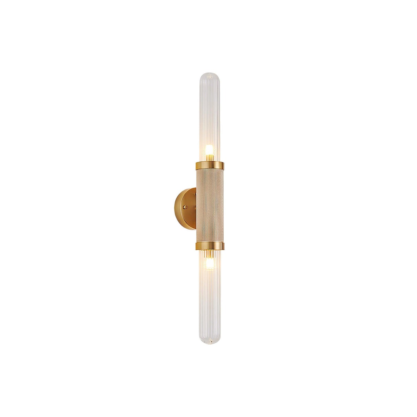 Luminous Wall Sconce | Gold Metal & Glass | Set of 2