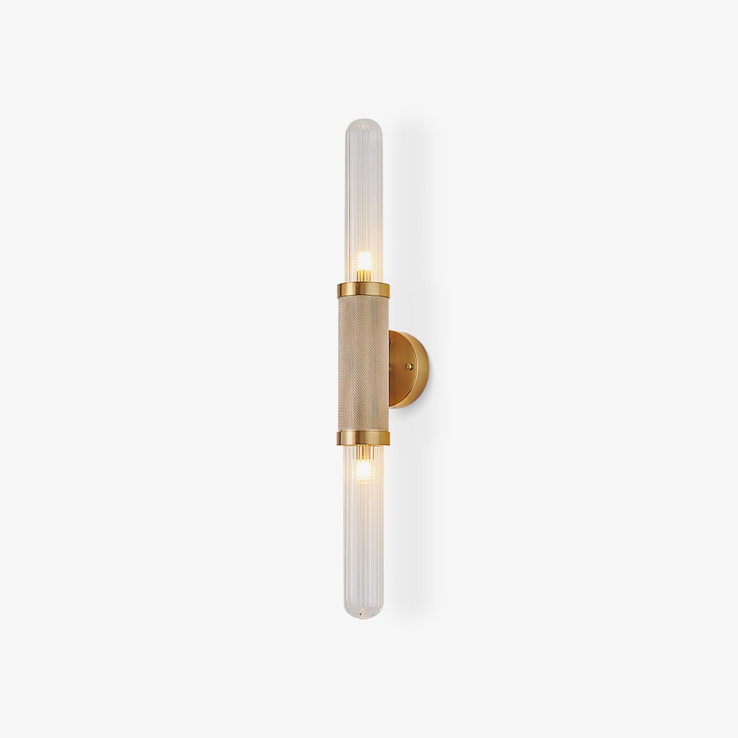 Luminous Wall Sconce | Gold Metal & Glass | Set of 2