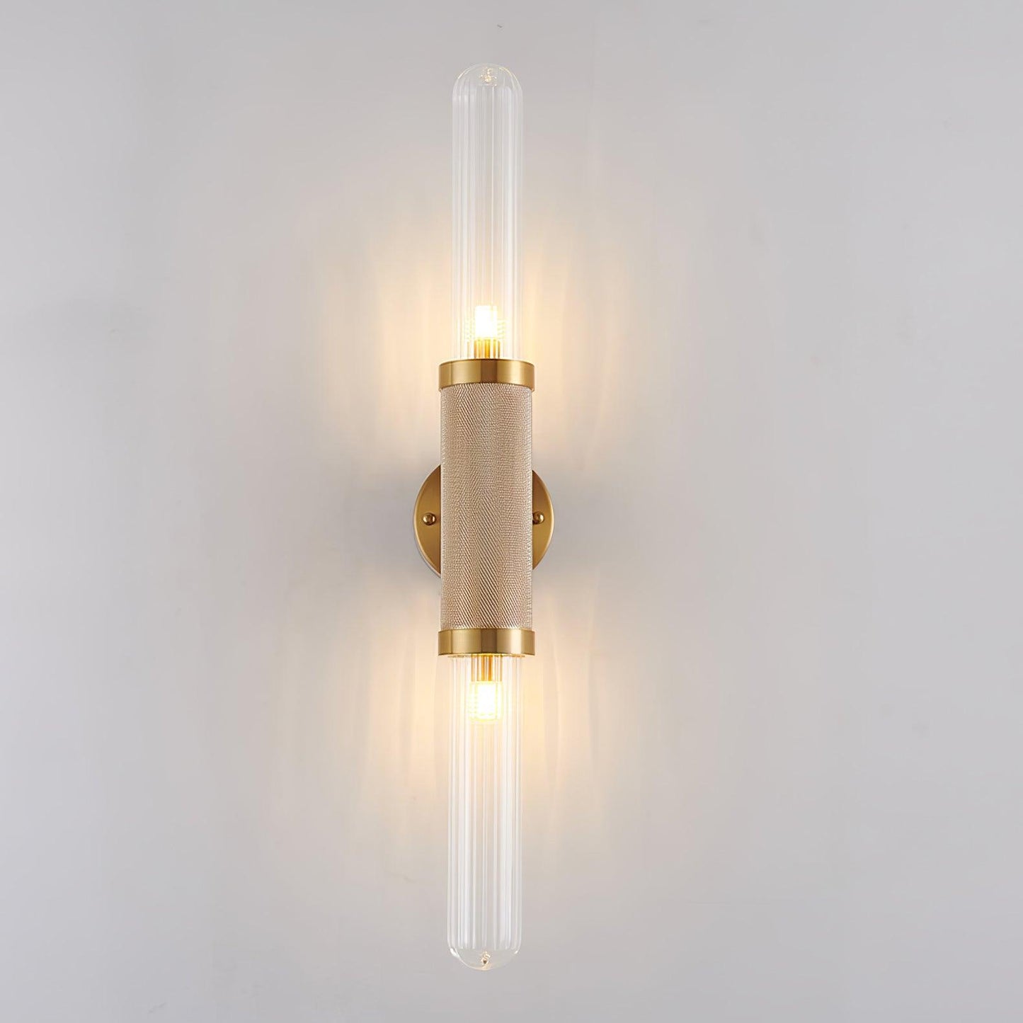 Luminous Wall Sconce | Gold Metal & Glass | Set of 2