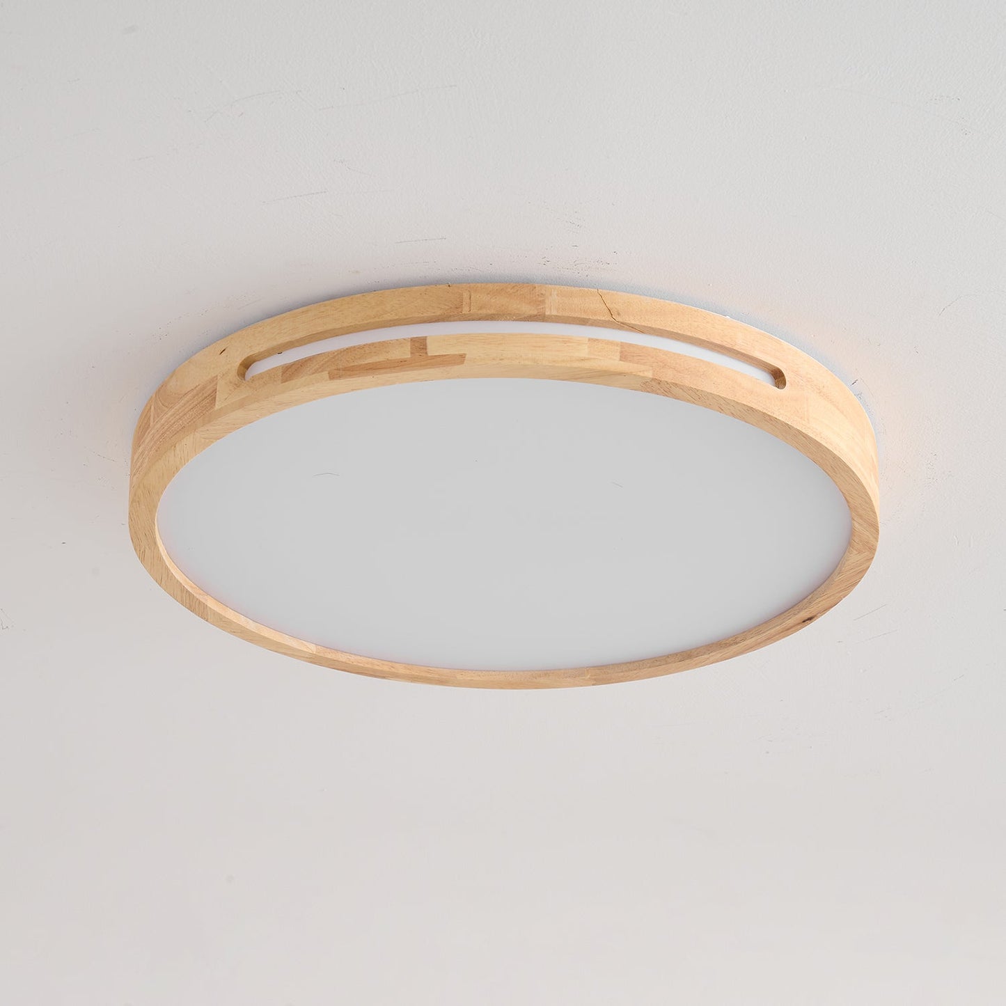 Lumis Halo Ceiling Light | Modern LED | Walnut Wood, White