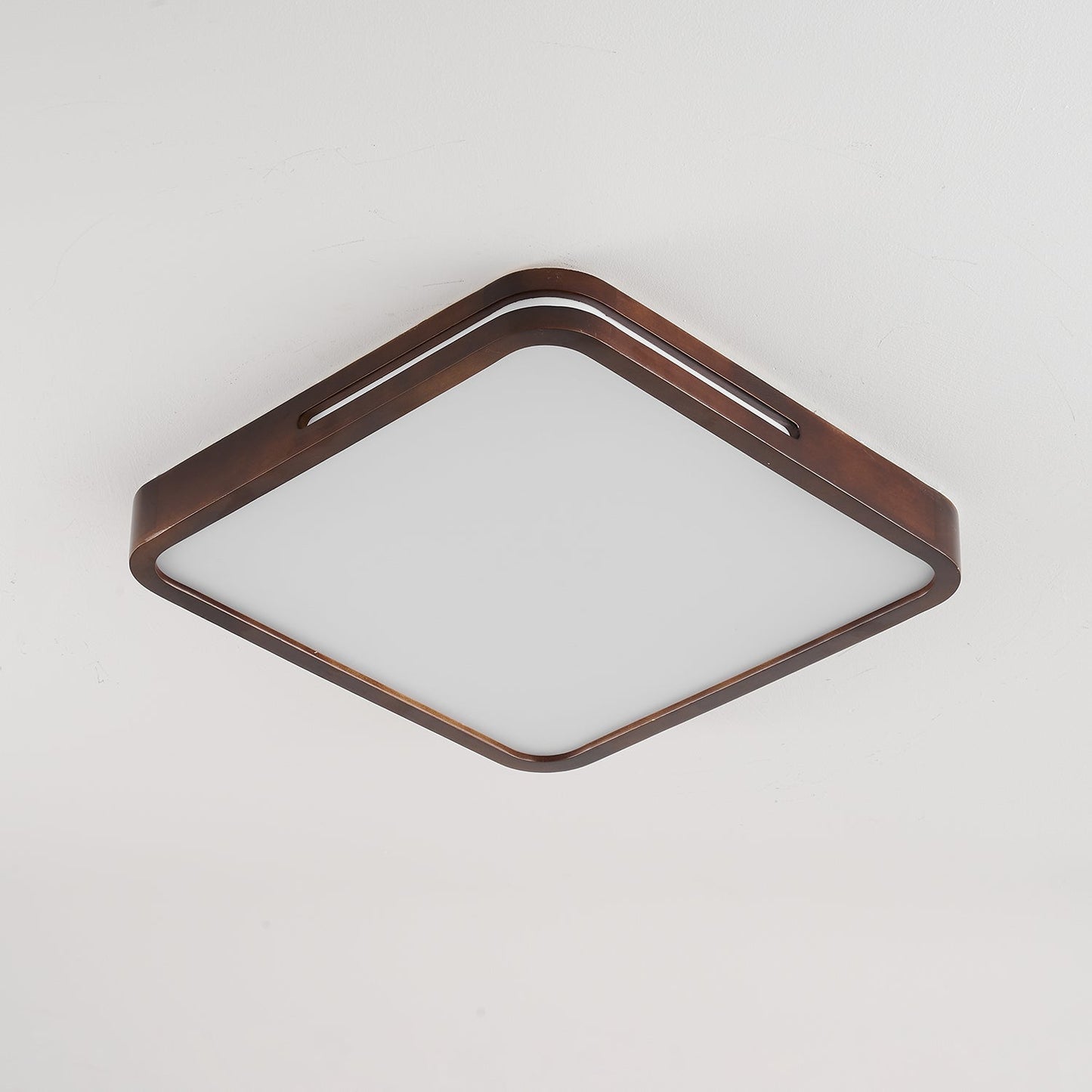 Lumis Halo Ceiling Light | Modern LED | Walnut Wood, White