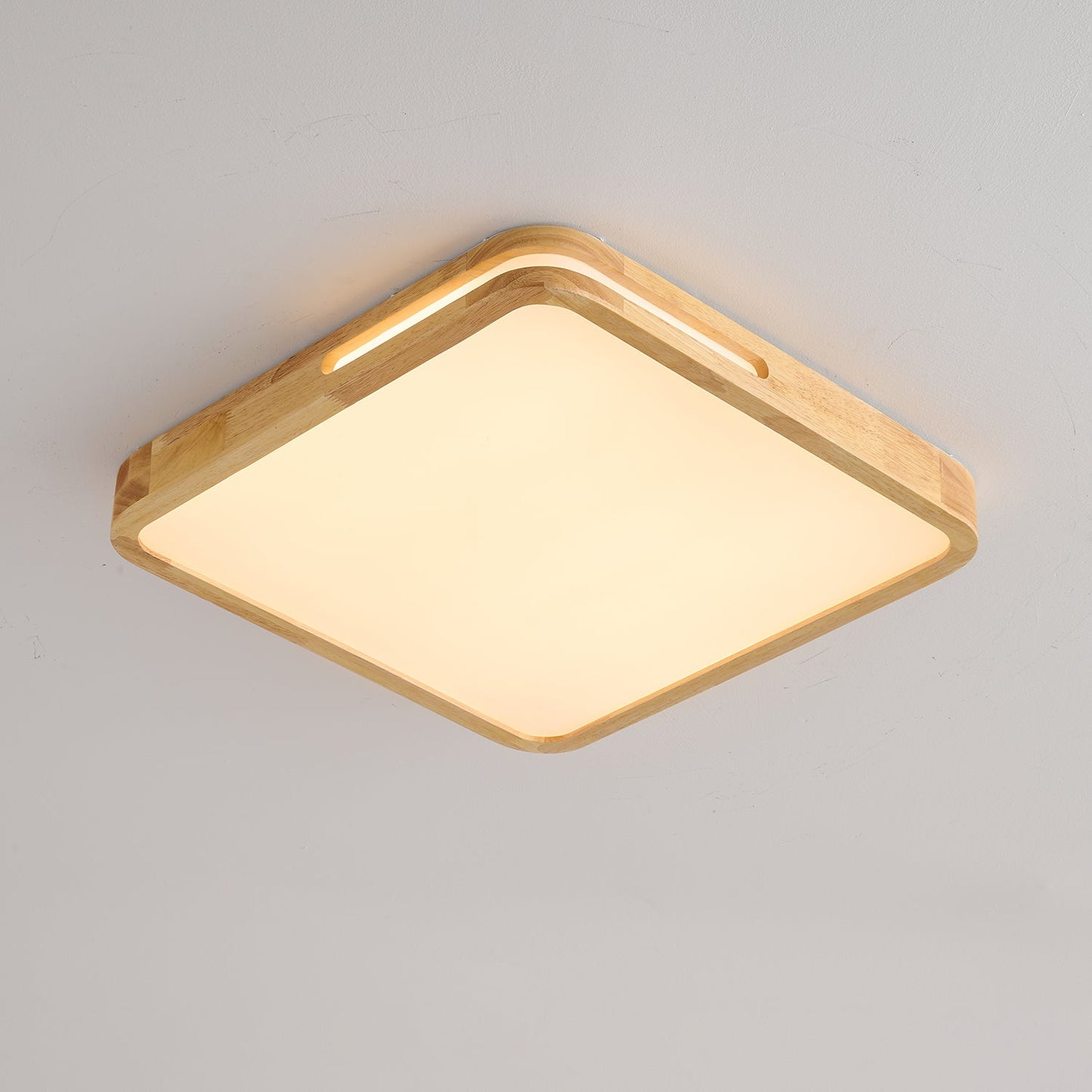 Lumis Halo Ceiling Light | Modern LED | Walnut Wood, White