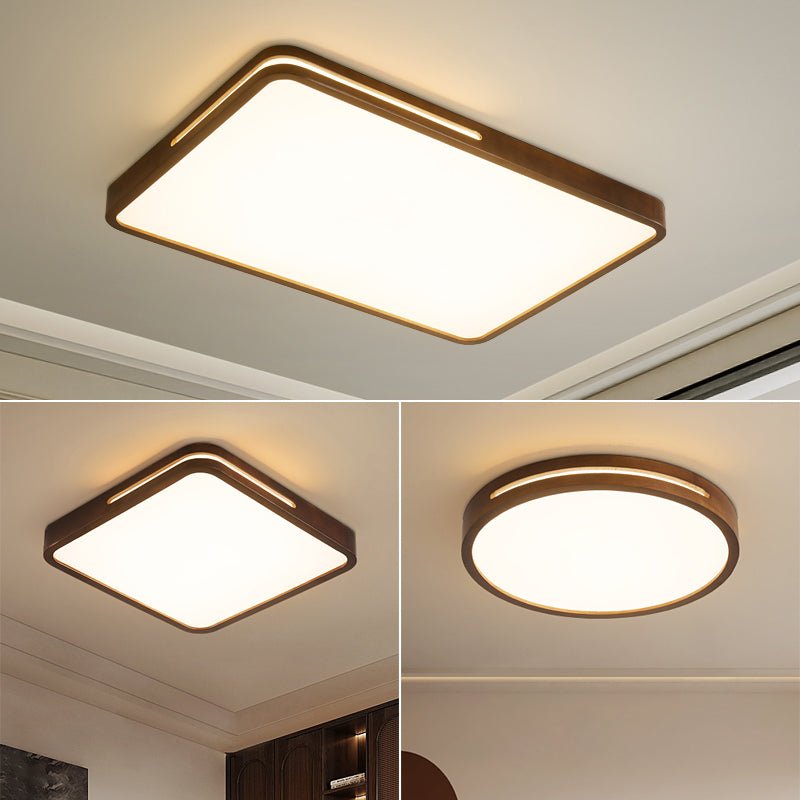 Lumis Halo Ceiling Light | Modern LED | Walnut Wood, White
