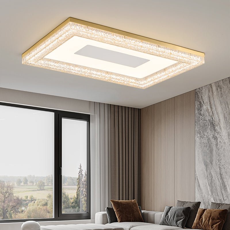 Lumora Resin Ceiling Light | Resin & Metal | Gold, Black, Clear