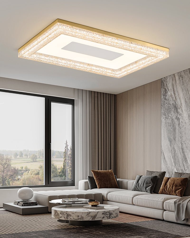 Lumora Resin Ceiling Light | Resin & Metal | Gold, Black, Clear