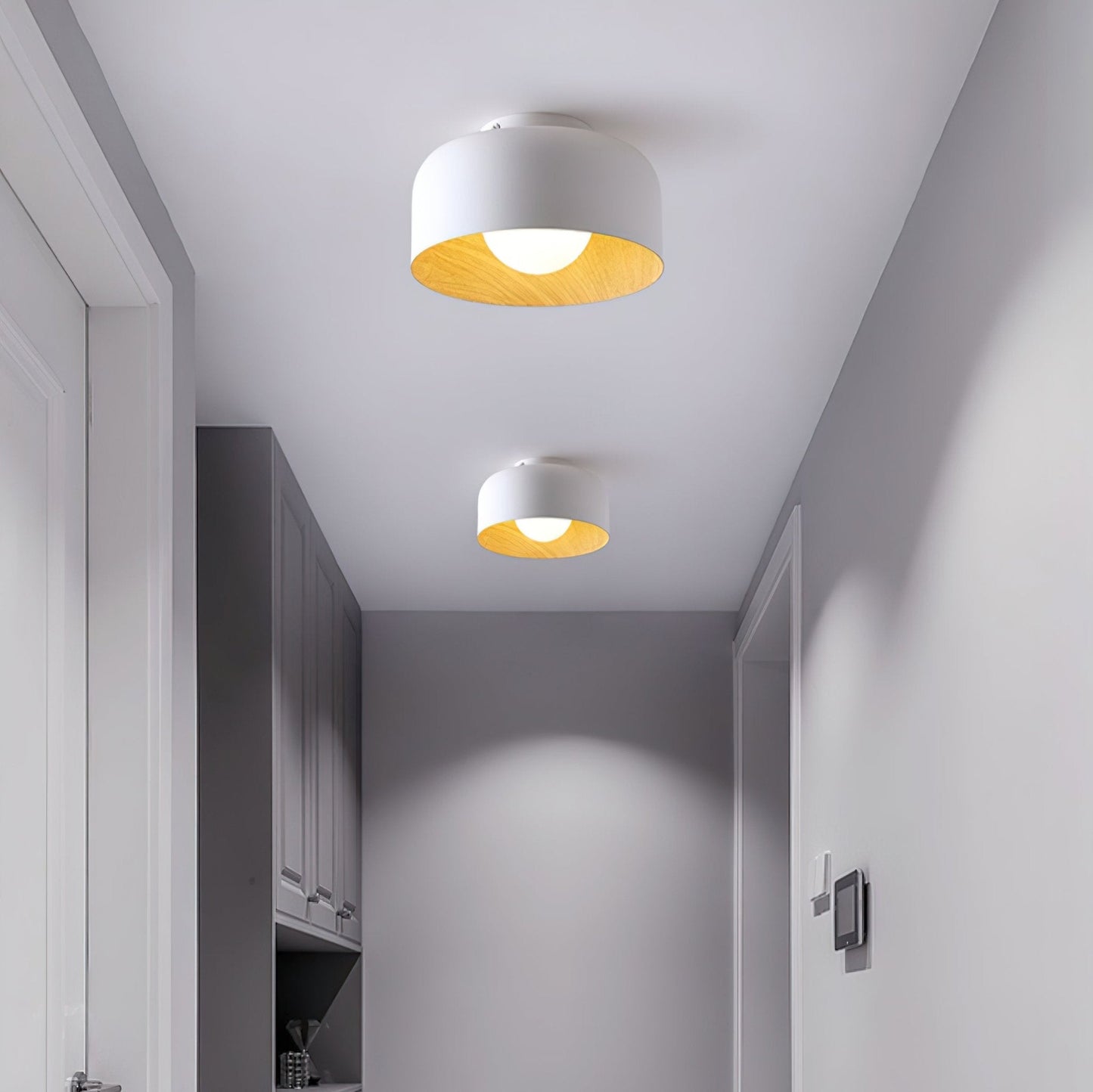 Lumosphere Ceiling Light | Metal, Glass | Wood Grain Hydrographics