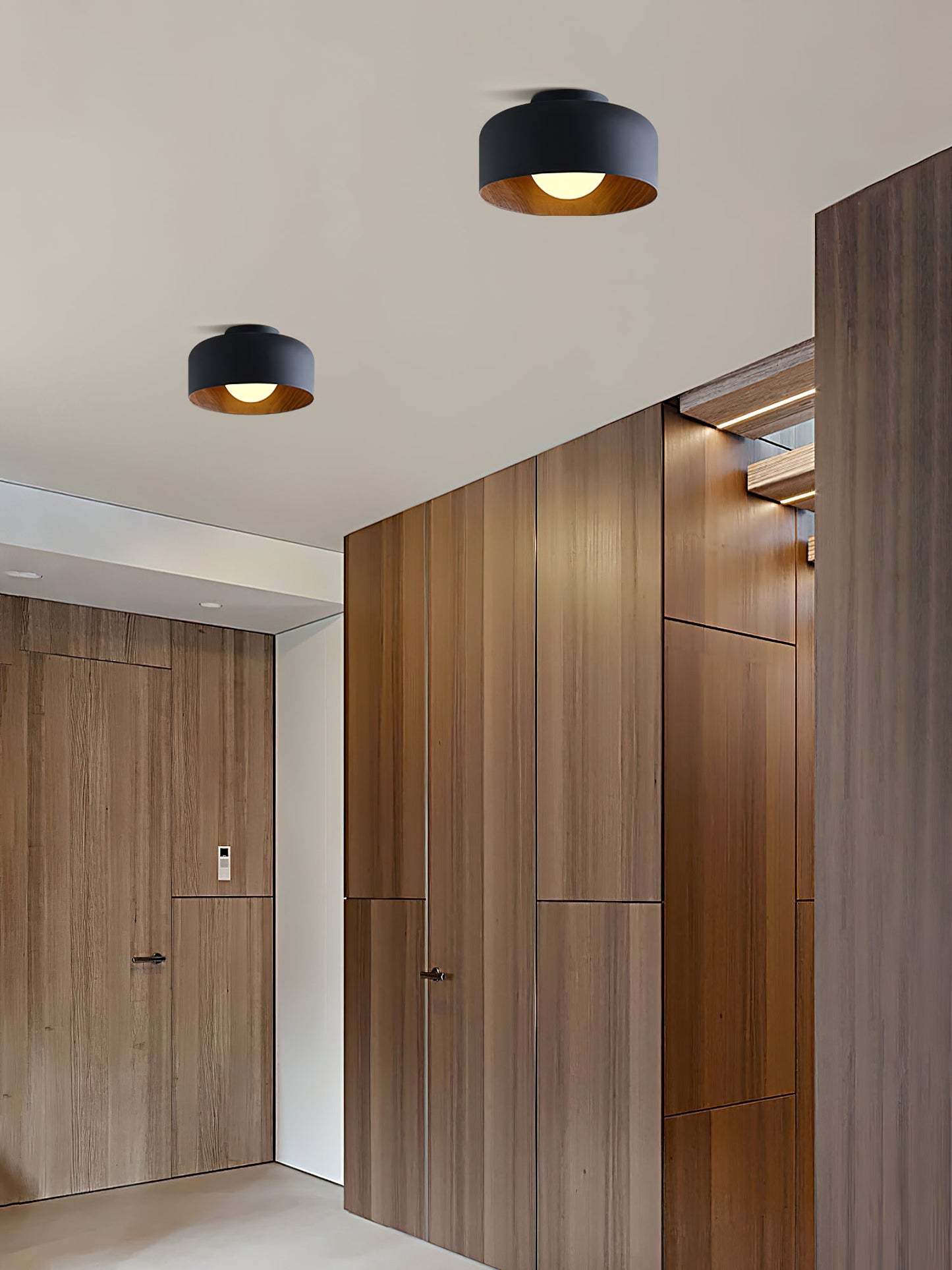 Lumosphere Ceiling Light | Metal, Glass | Wood Grain Hydrographics