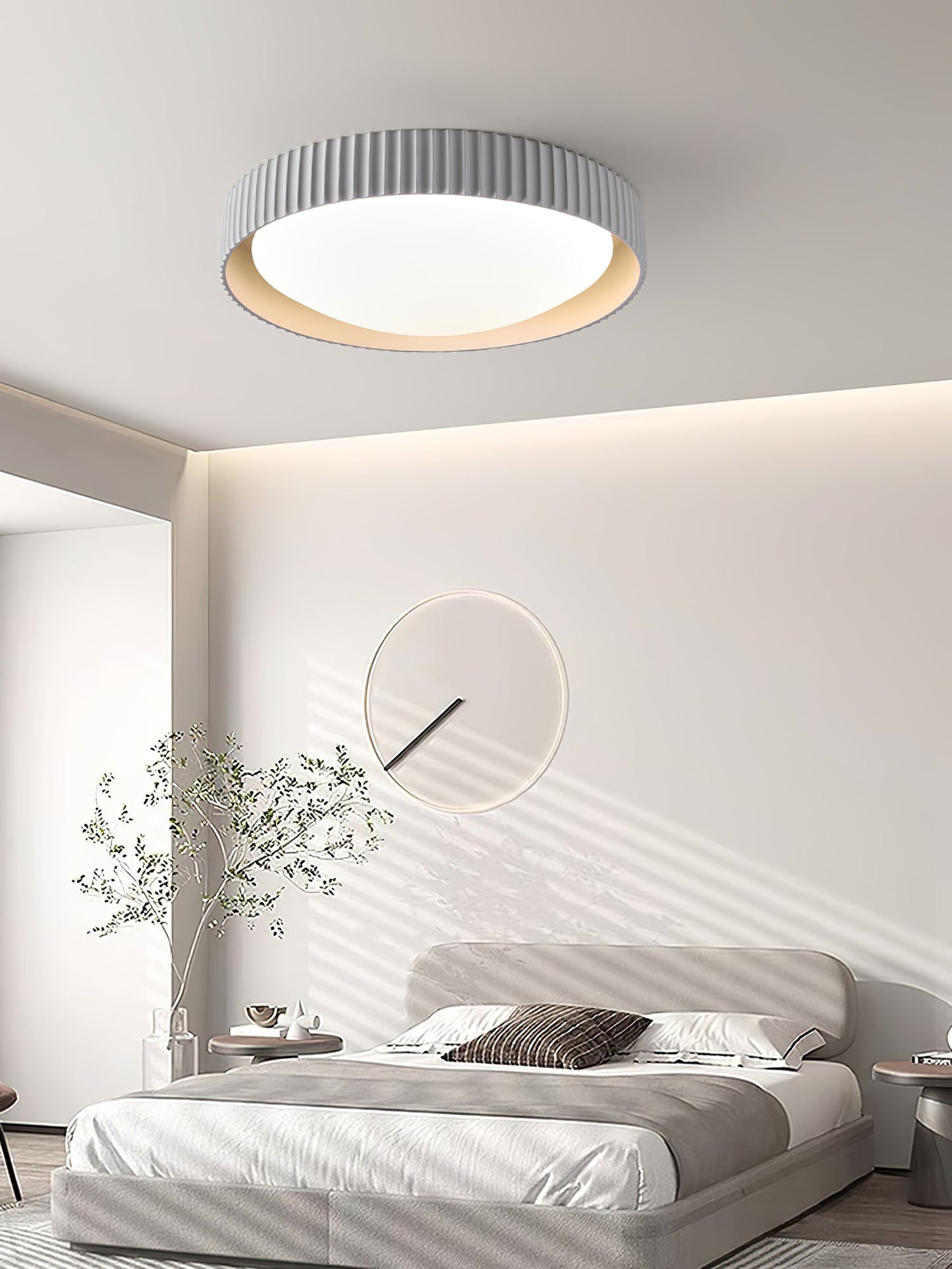 Lunaire Ceiling Light | Acrylic Shade | White