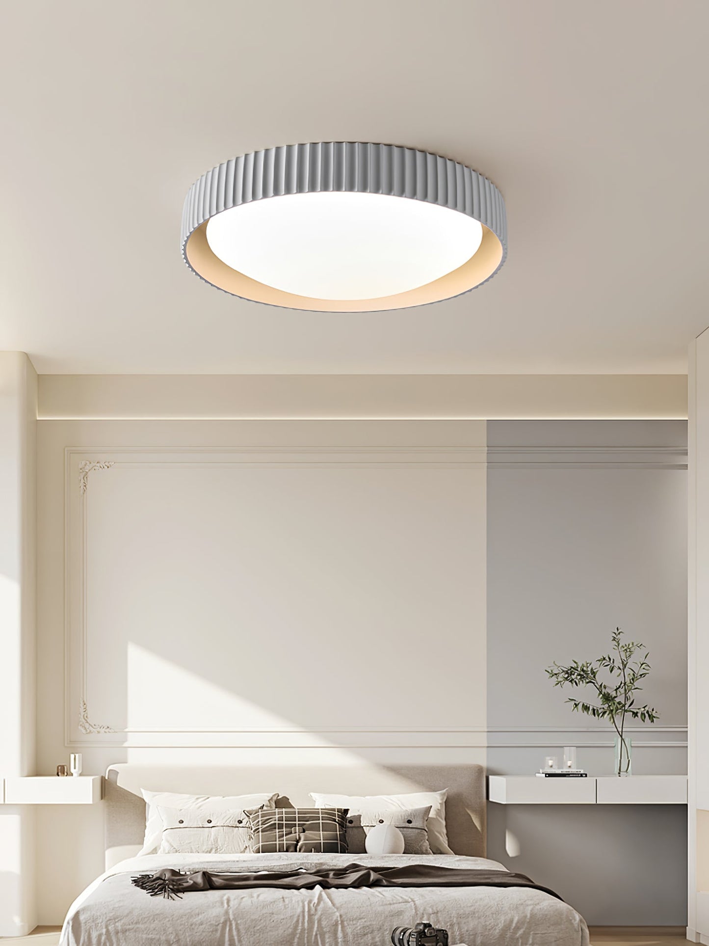 Lunaire Ceiling Light | Acrylic Shade | White